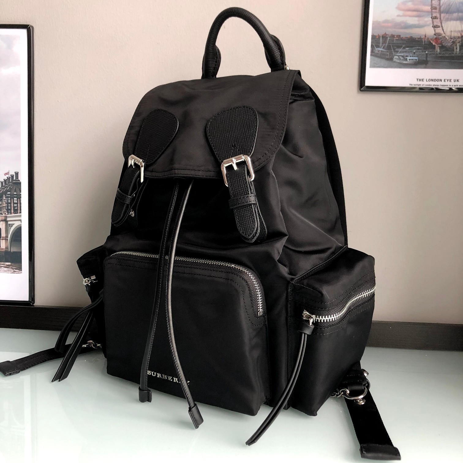 [BURBERRY-버버리] 버버리 미디움 로고 럭색 백팩