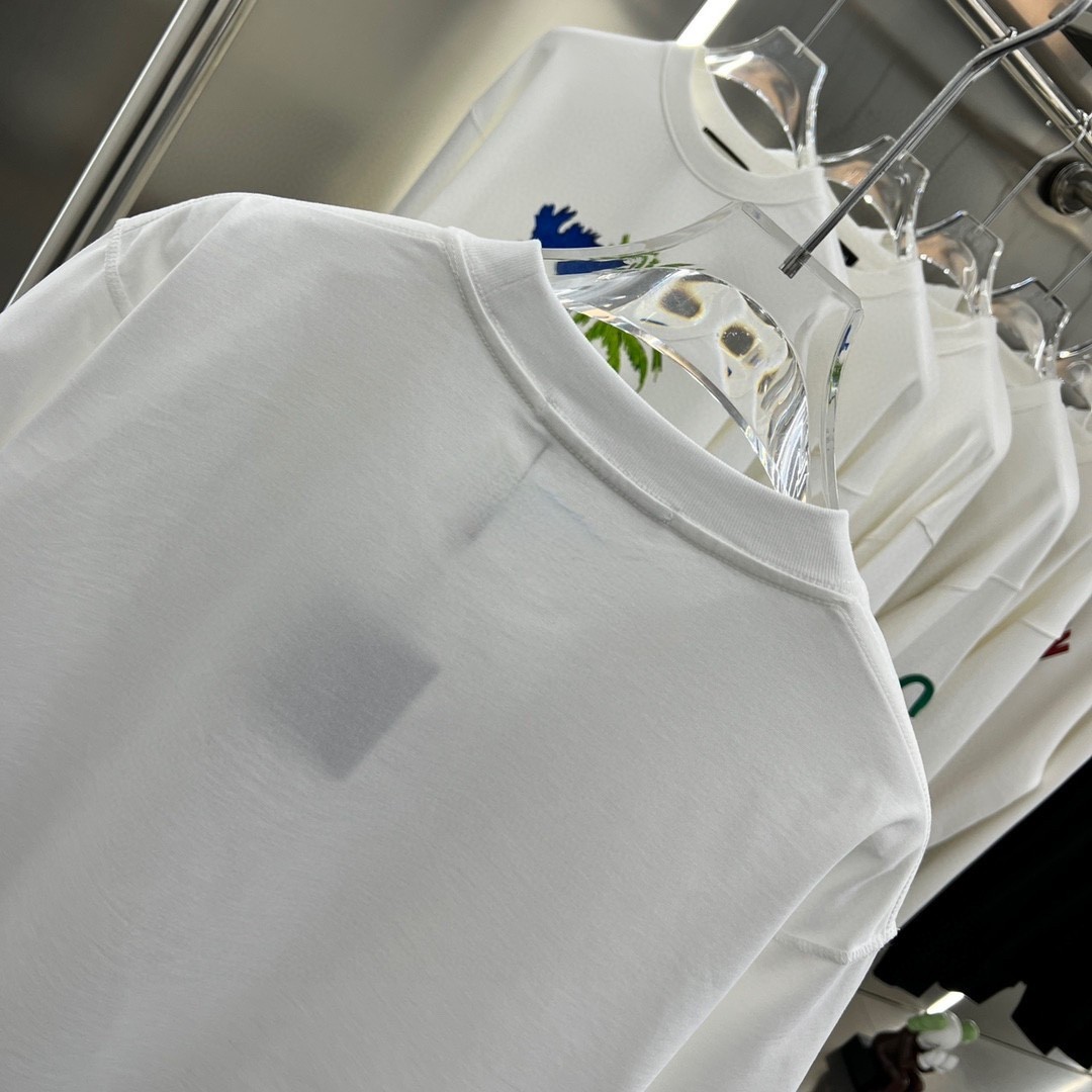 [LOUIS VUITTON-루이비통] 루이비통 엠브로이더드 시그니처 코튼 티셔츠 화이트