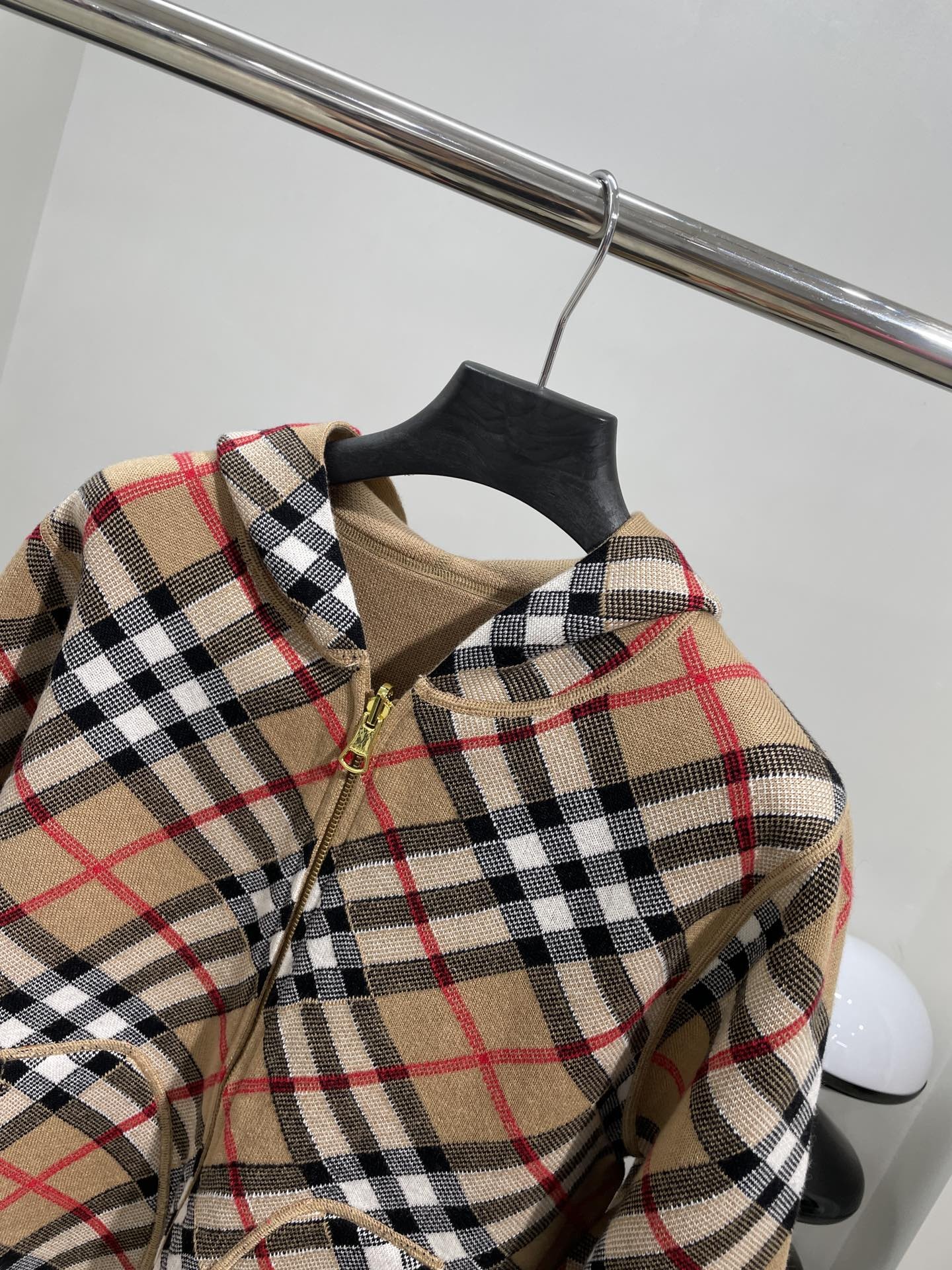 [BURBERRY-버버리] 버버리  체크무늬 후드 자켓