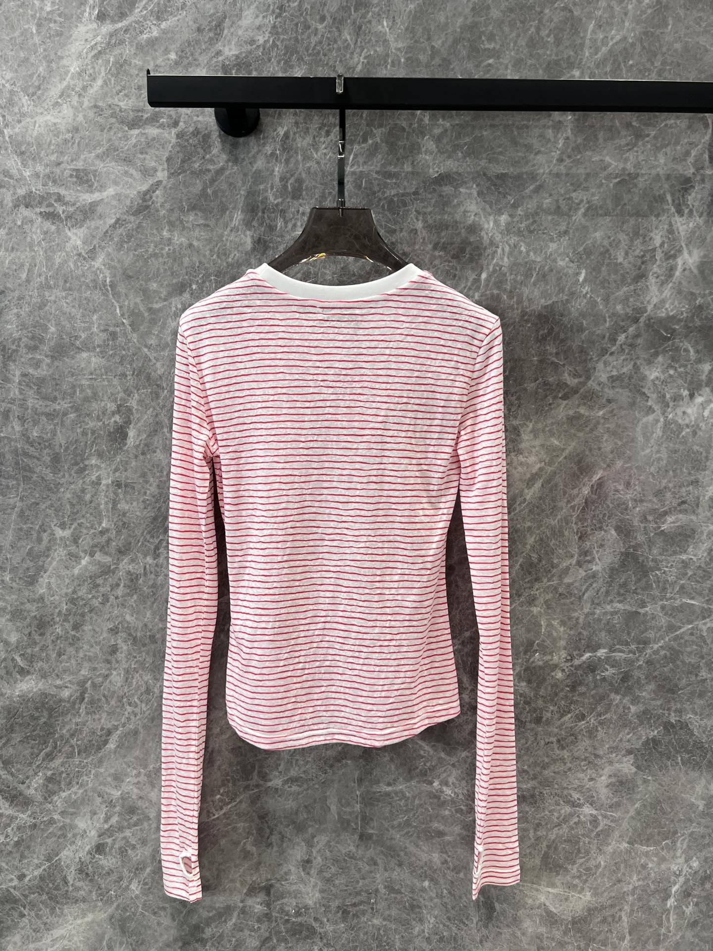 [MIUMIU-미우미우] 미우미우 스트라이프 티셔츠