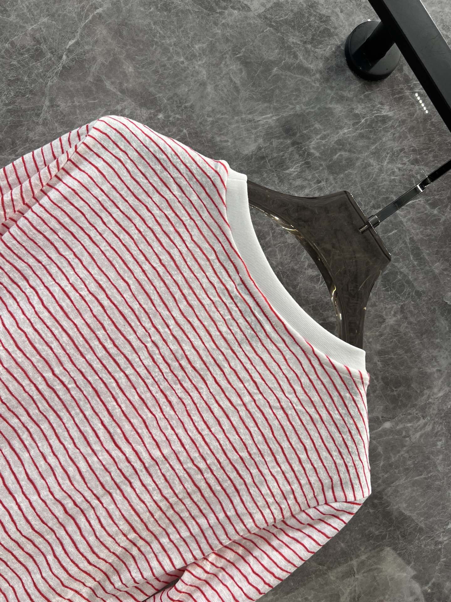 [MIUMIU-미우미우] 미우미우 스트라이프 티셔츠