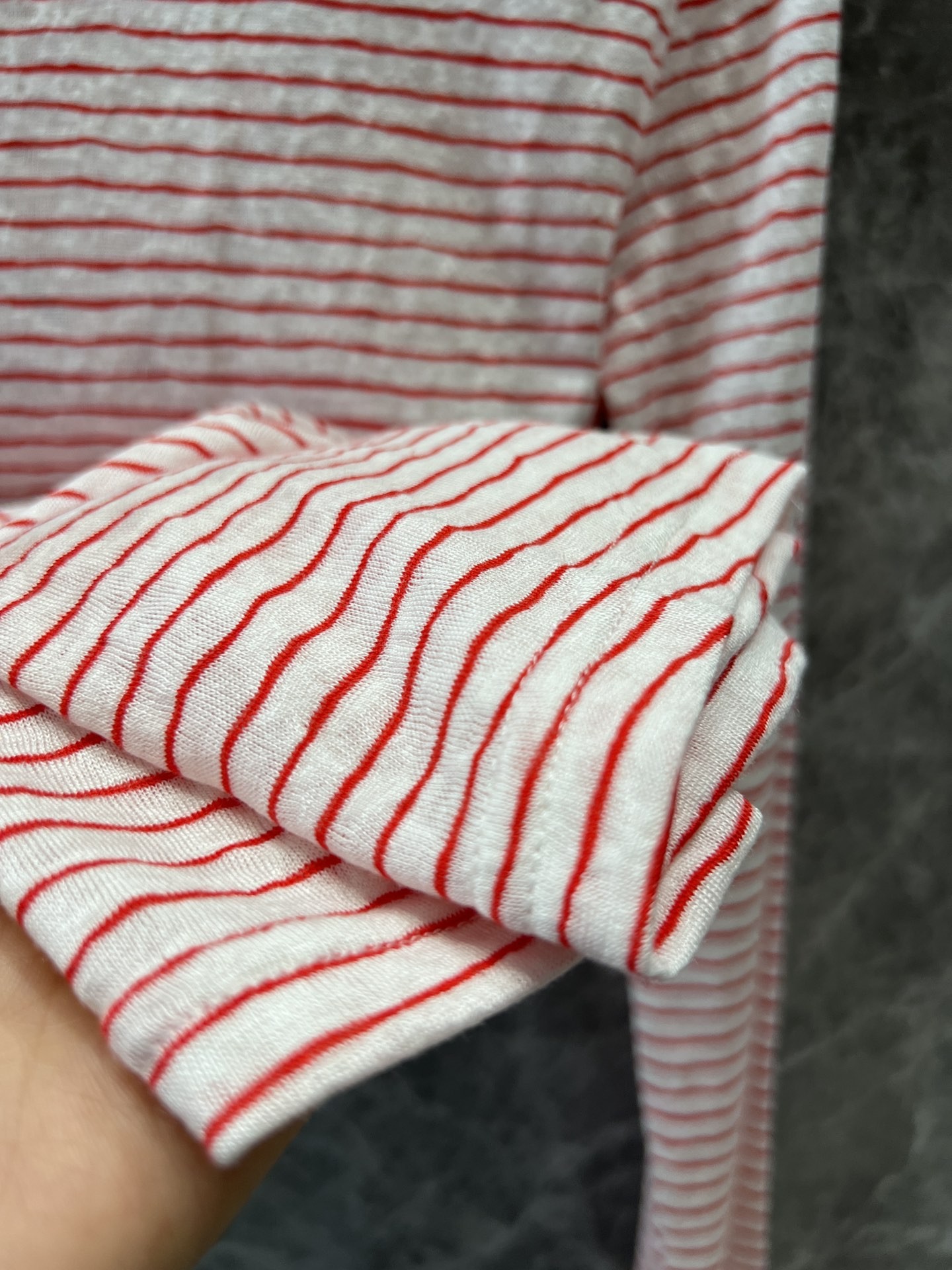 [MIUMIU-미우미우] 미우미우 스트라이프 티셔츠