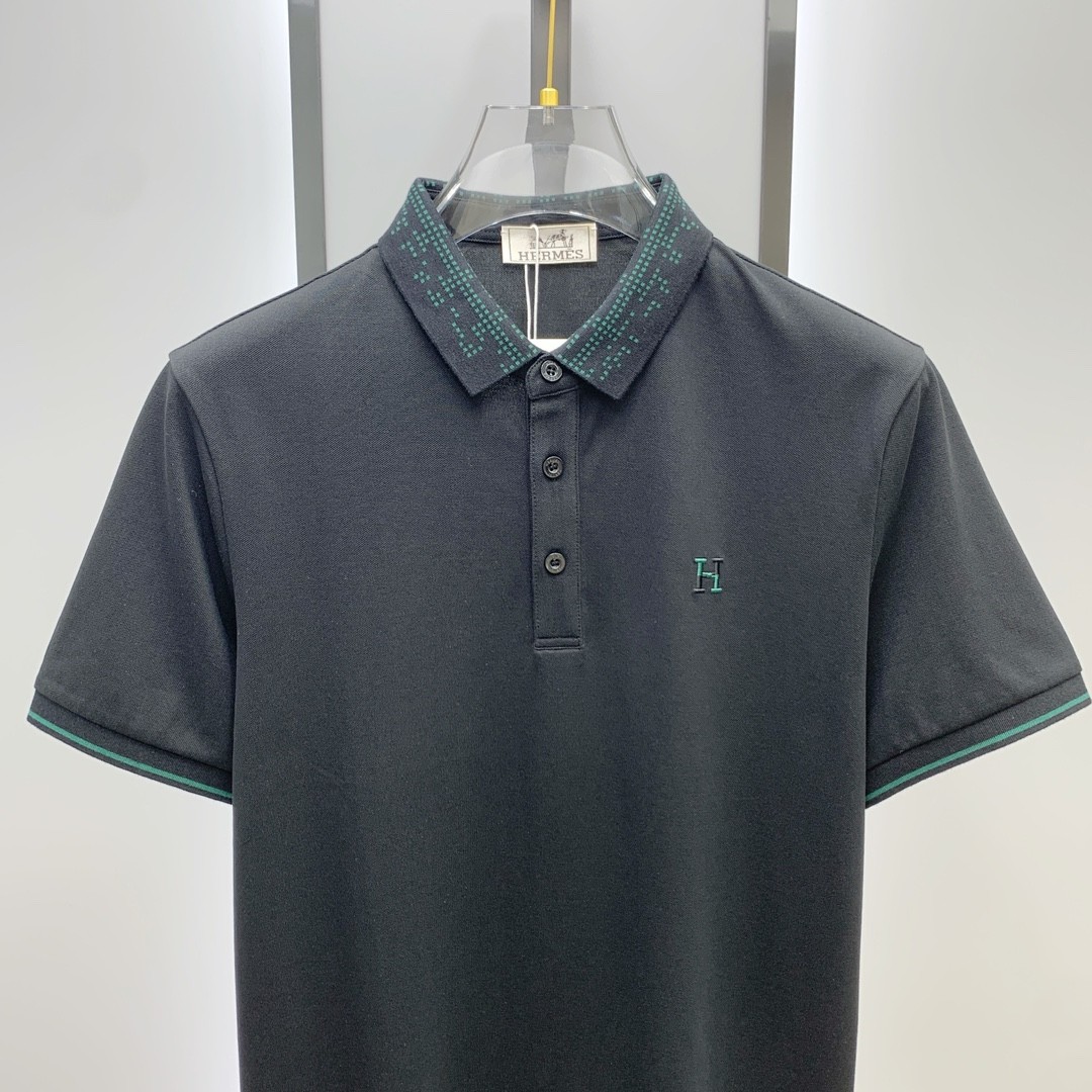 [HERMES -에르메스 ] 에르메스  H자수로고 카라 티