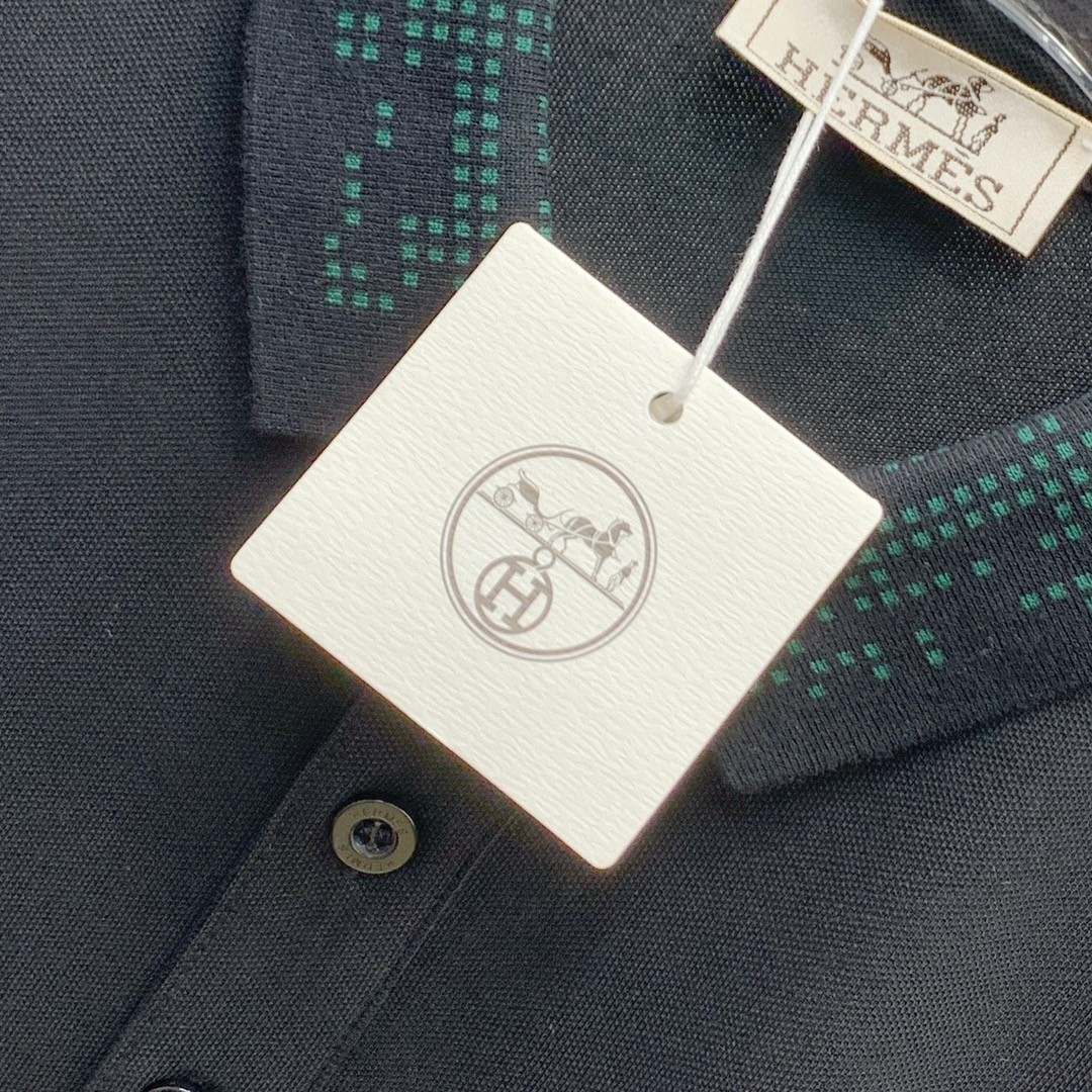 [HERMES -에르메스 ] 에르메스  H자수로고 카라 티