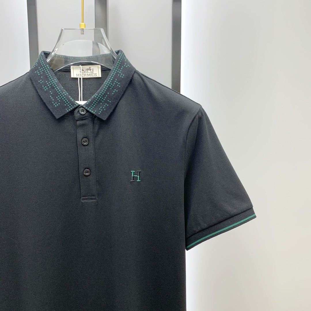 [HERMES -에르메스 ] 에르메스  H자수로고 카라 티
