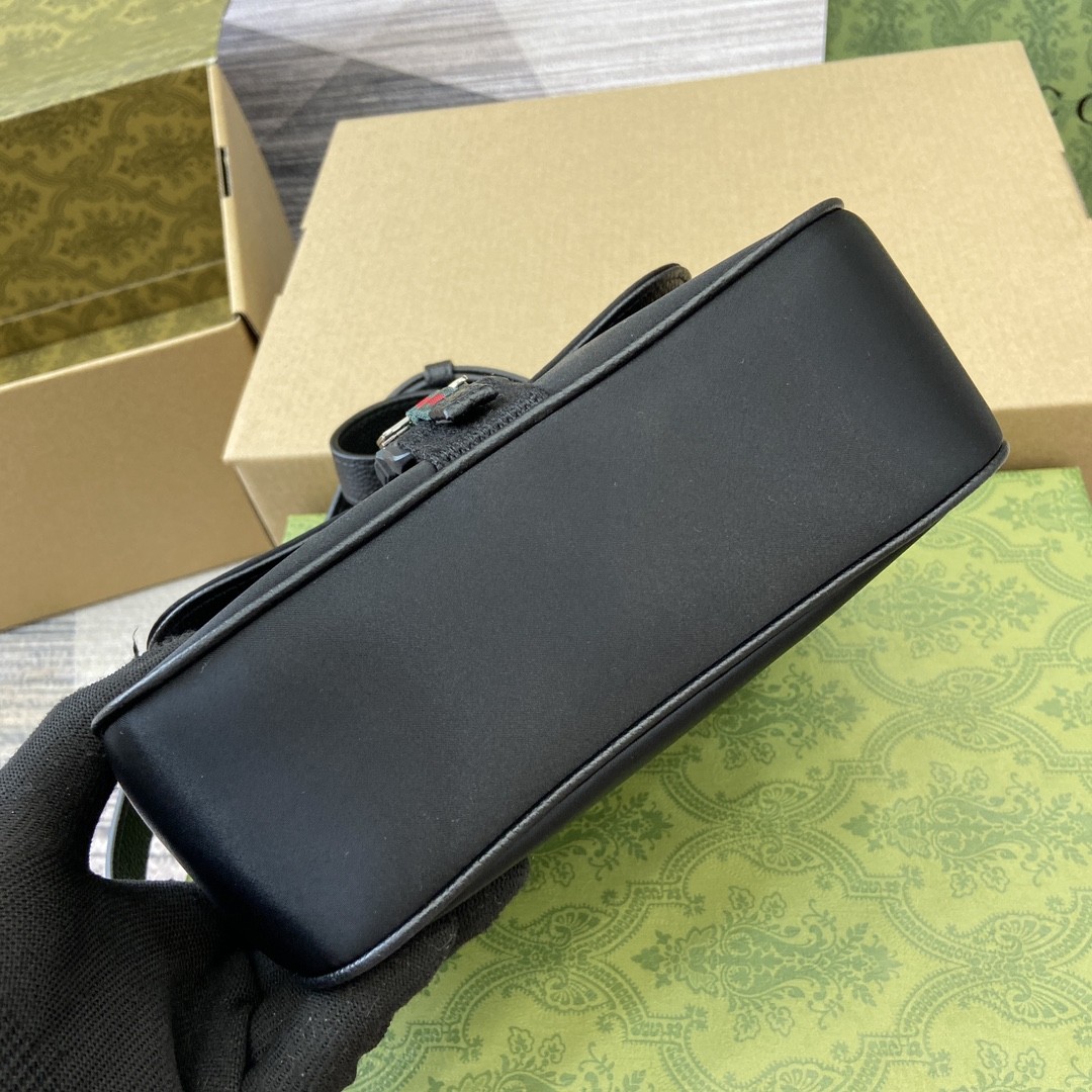 [GUCCI-구찌] 구찌 레더 모노그램 코팅캔버스 숄더백