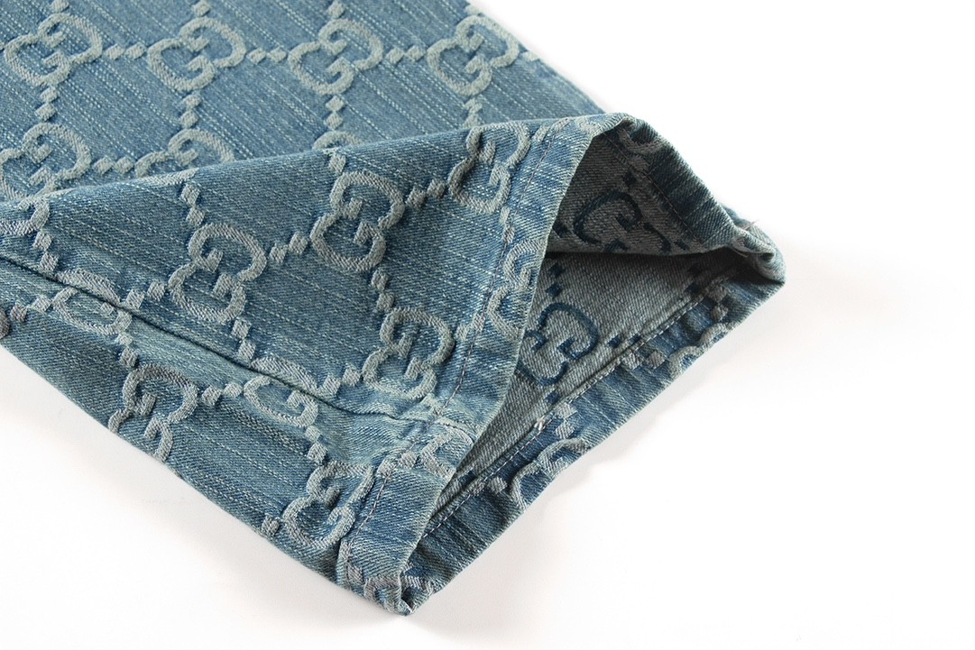 [GUCCI-구찌] 구찌 GG자카드 웹패턴 데님 팬츠