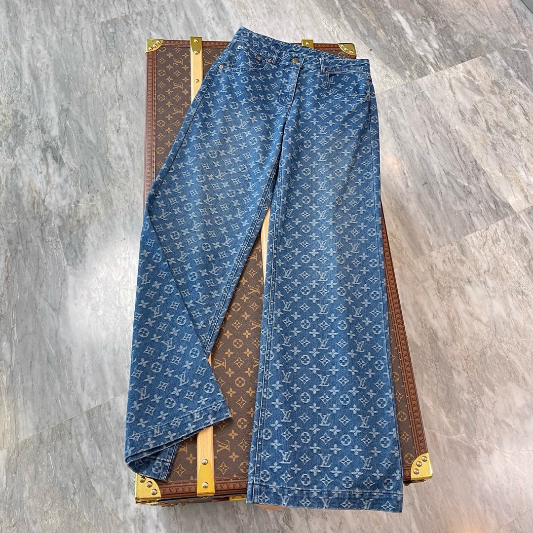 [LOUIS VUITTON-루이비통] 루이비통 로고인쇄 데님 청바지