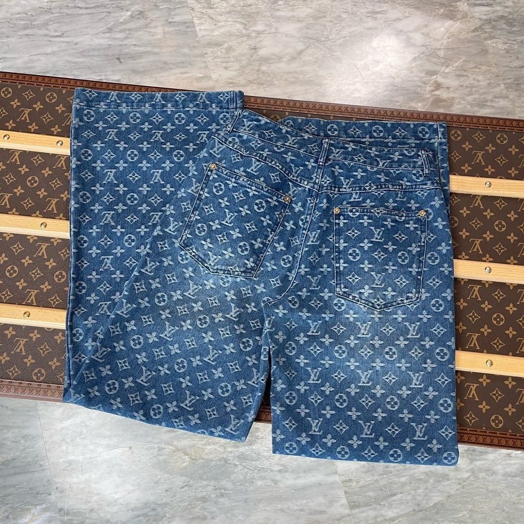 [LOUIS VUITTON-루이비통] 루이비통 로고인쇄 데님 청바지
