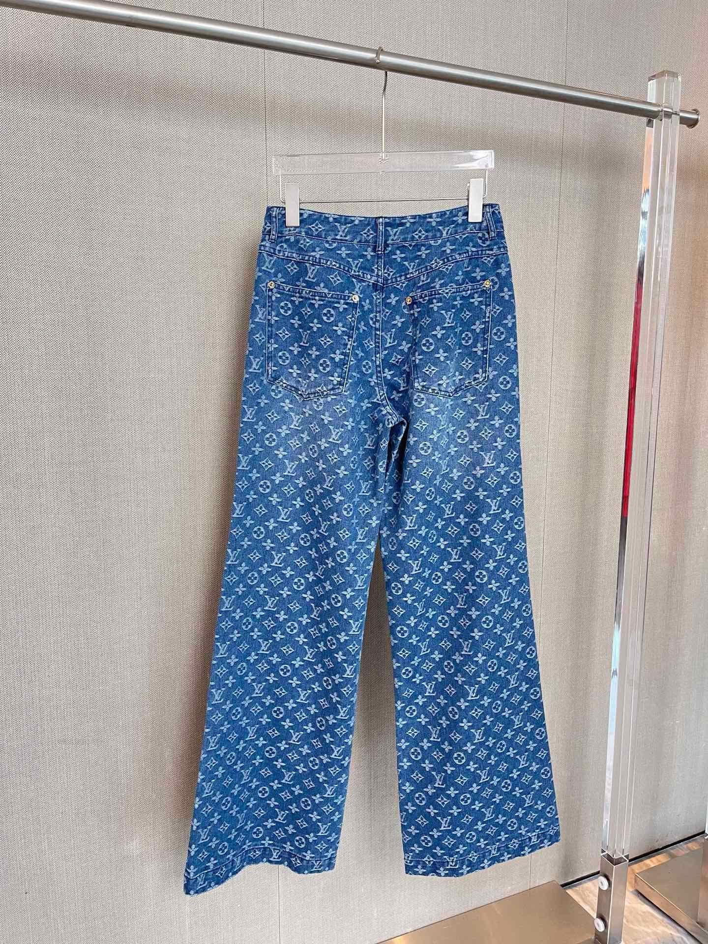 [LOUIS VUITTON-루이비통] 루이비통 로고인쇄 데님 청바지