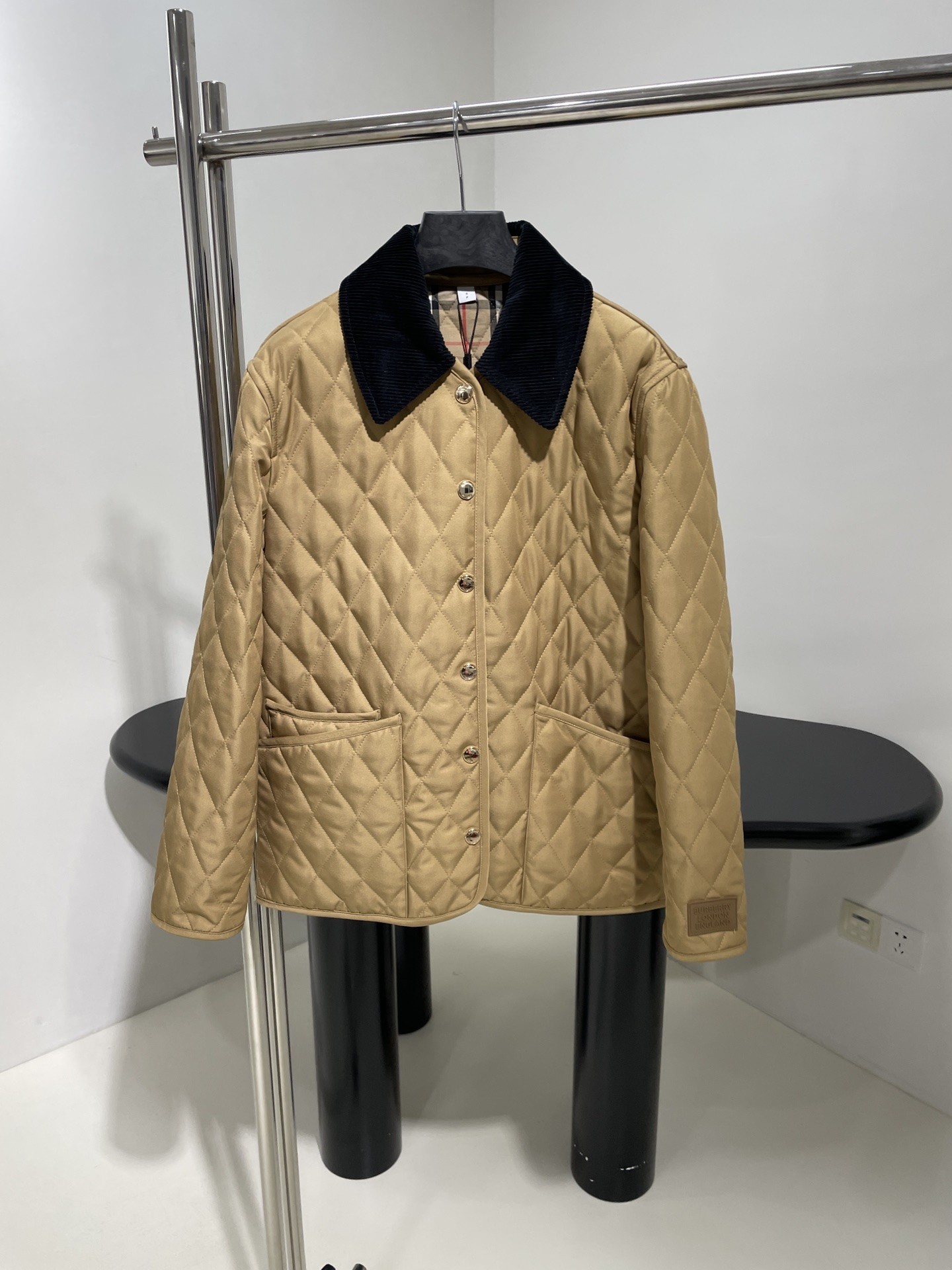 [BURBERRY-버버리] 버버리 체크 패딩 자켓