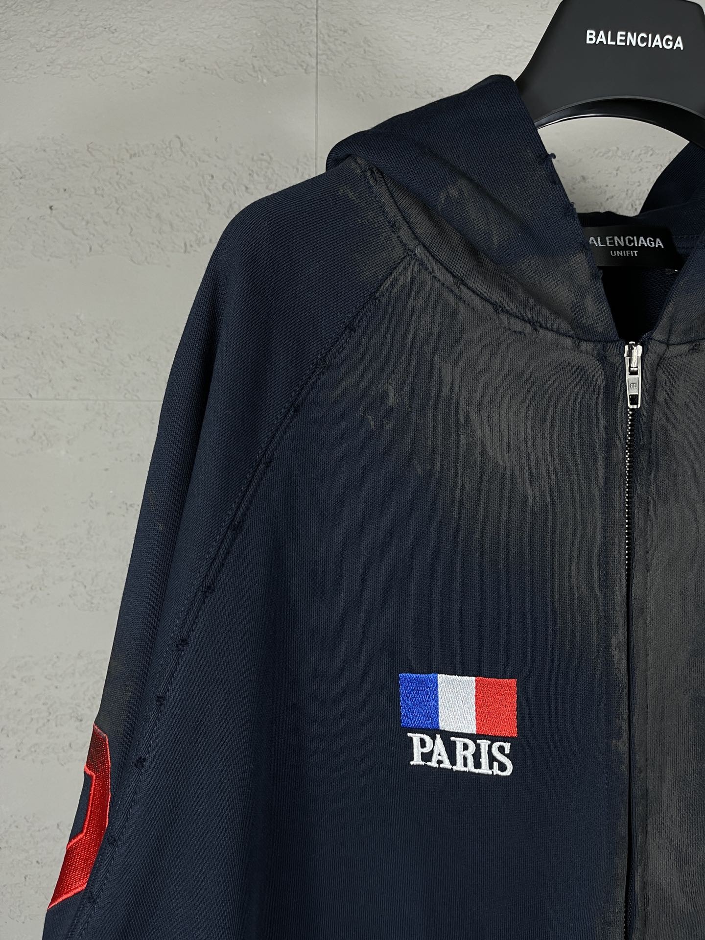 [BALENCIAGA-발렌시아가] 발렌시아가 프랑스 자수 후드 XL 발렌시아가 폴로후드