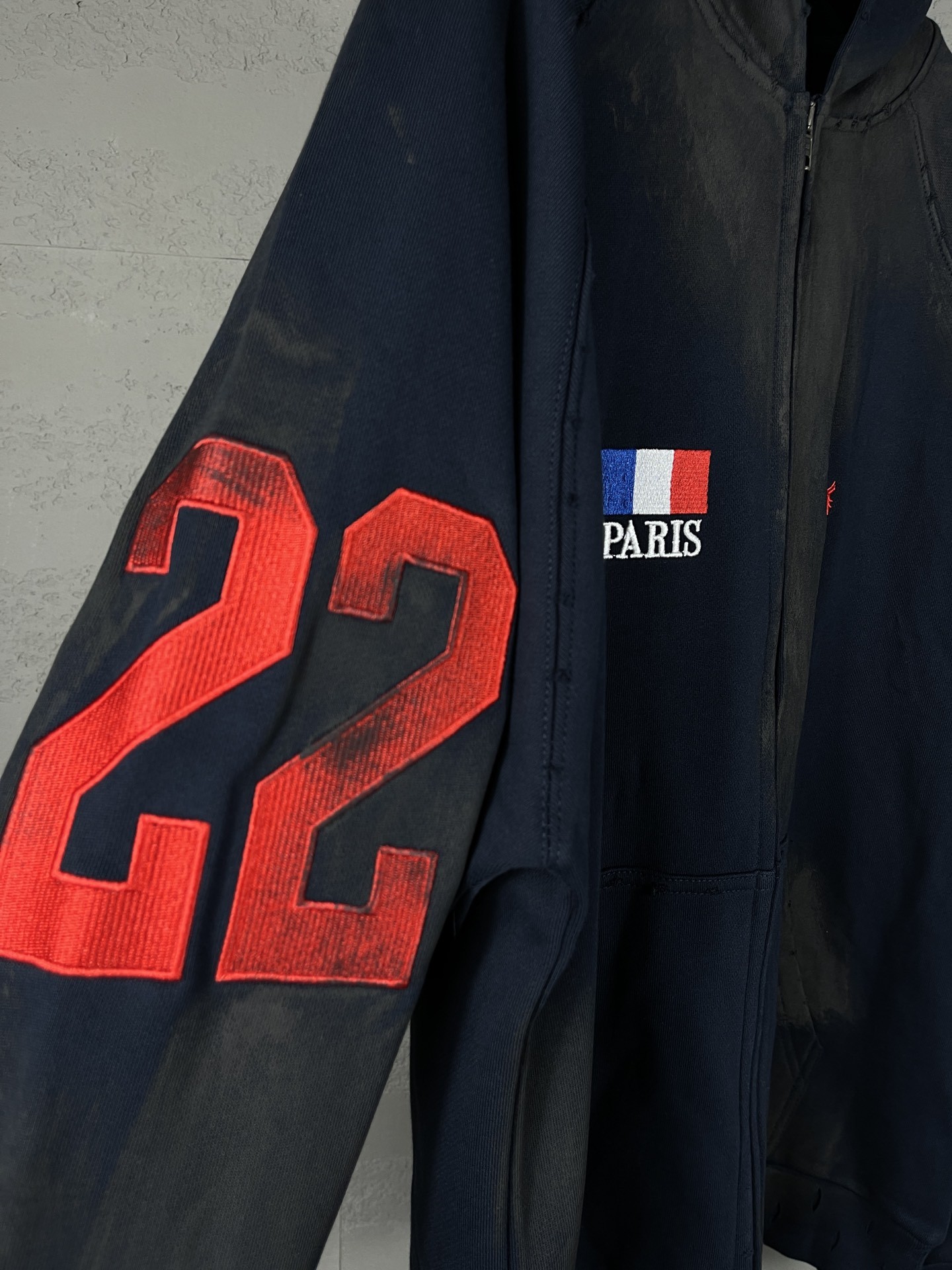 [BALENCIAGA-발렌시아가] 발렌시아가 프랑스 자수 후드 XL 발렌시아가 폴로후드