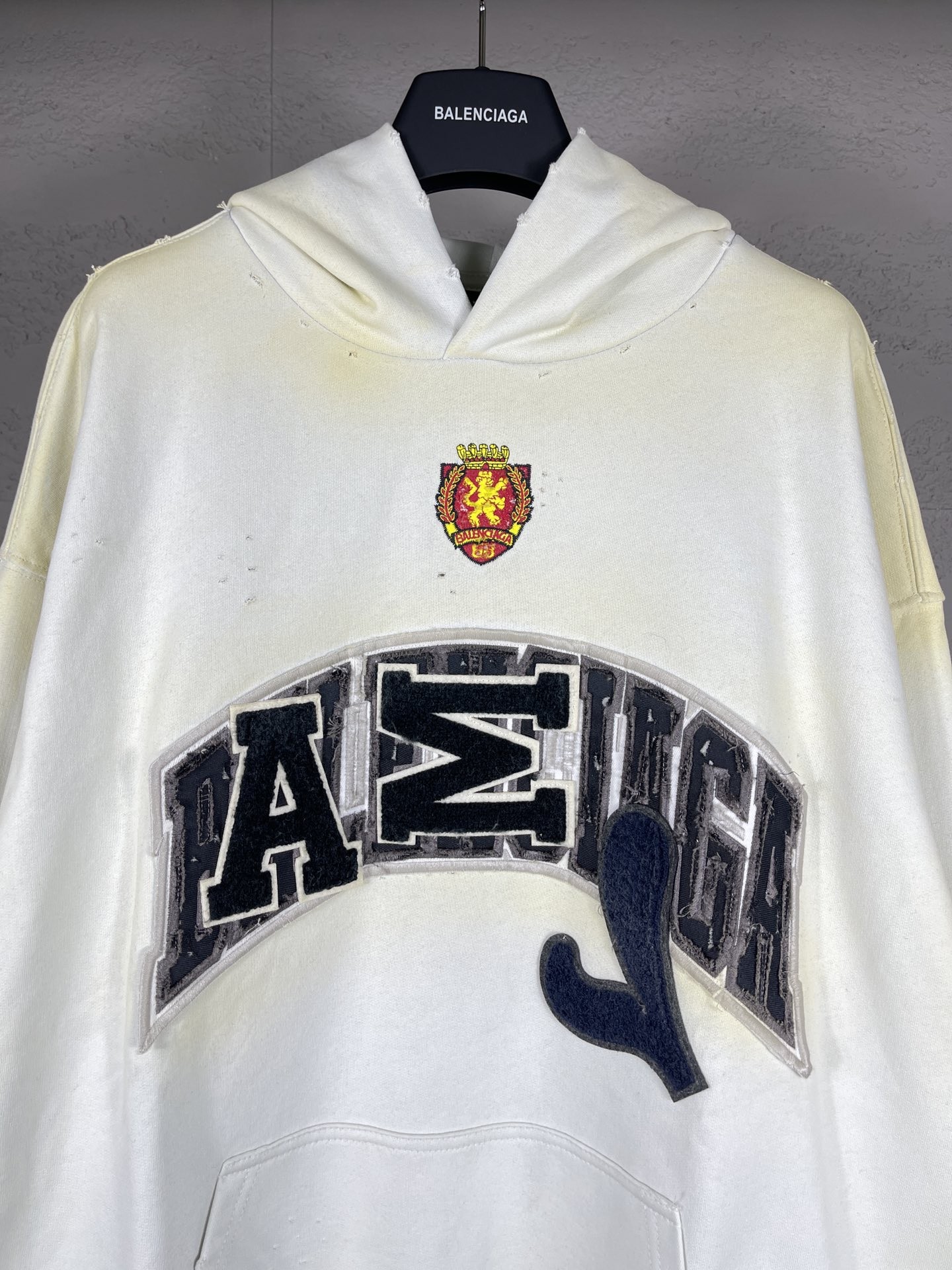 [BALENCIAGA-발렌시아가] 발렌시아가 디스트레스 스케이터 후드 티셔츠