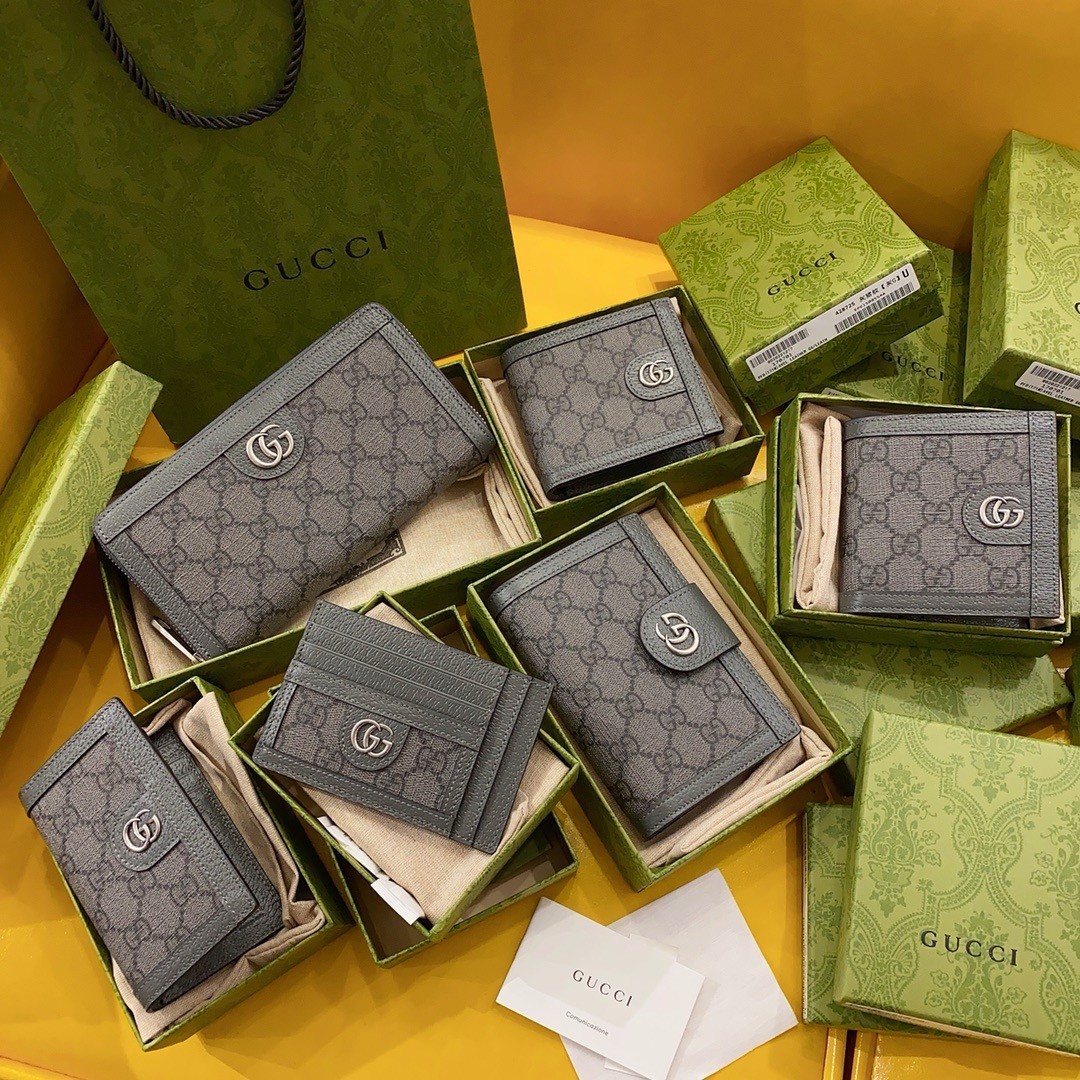 [GUCCI -구찌] 구찌 오피디아 GG 카드 케이스 블루 다크 블루 슈프림