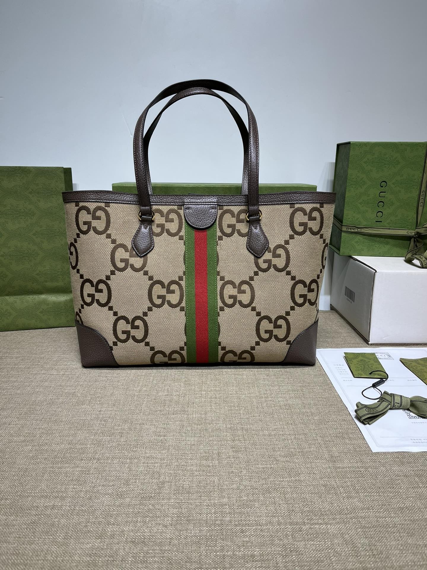 [GUCCI-구찌] 구찌 오피디아 웹 미디엄 토트백