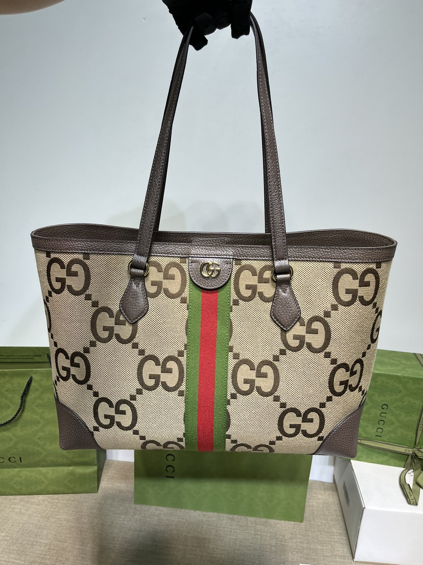 [GUCCI-구찌] 구찌 오피디아 웹 미디엄 토트백