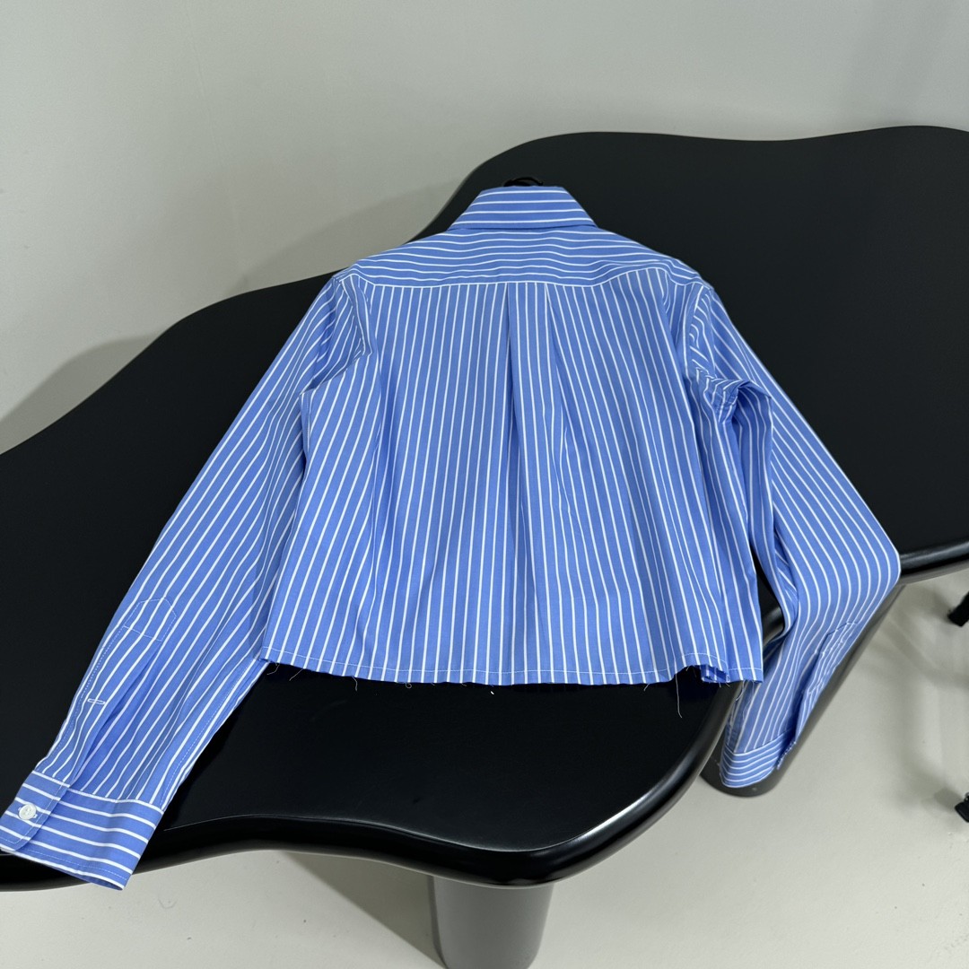 [MIU MIU-미우미우] 미우미우 여성 스프라이트 코튼 크롭 셔츠