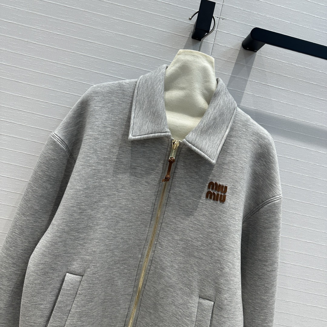 [MIU MIU-미우미우] 미우미우 카라 집업 자켓 남여공용