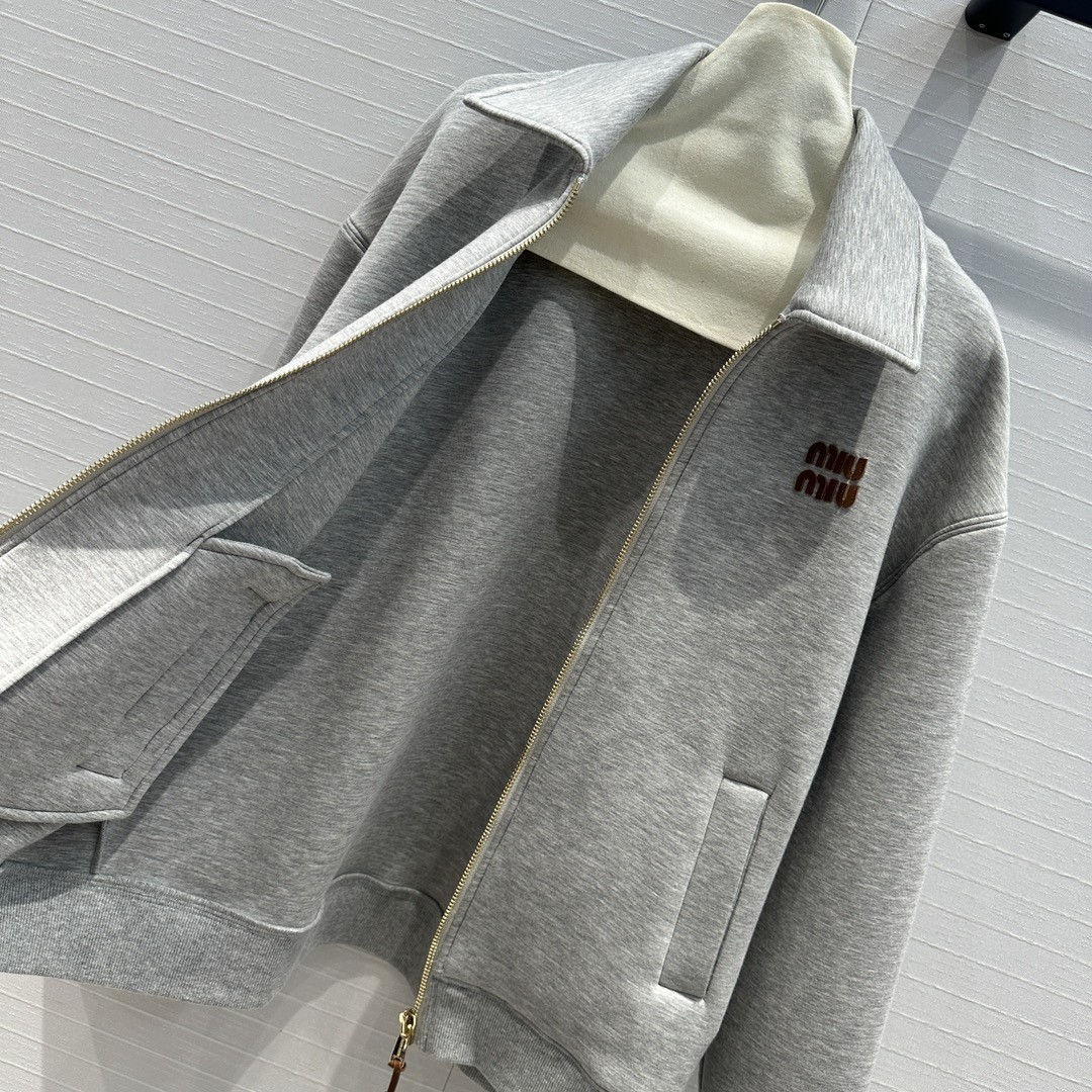 [MIU MIU-미우미우] 미우미우 카라 집업 자켓 남여공용