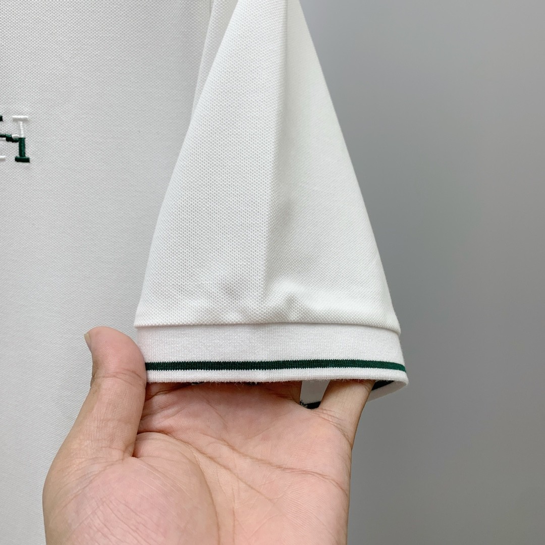 [HERMES -에르메스 ] 에르메스  H자수로고 카라 티 화이트