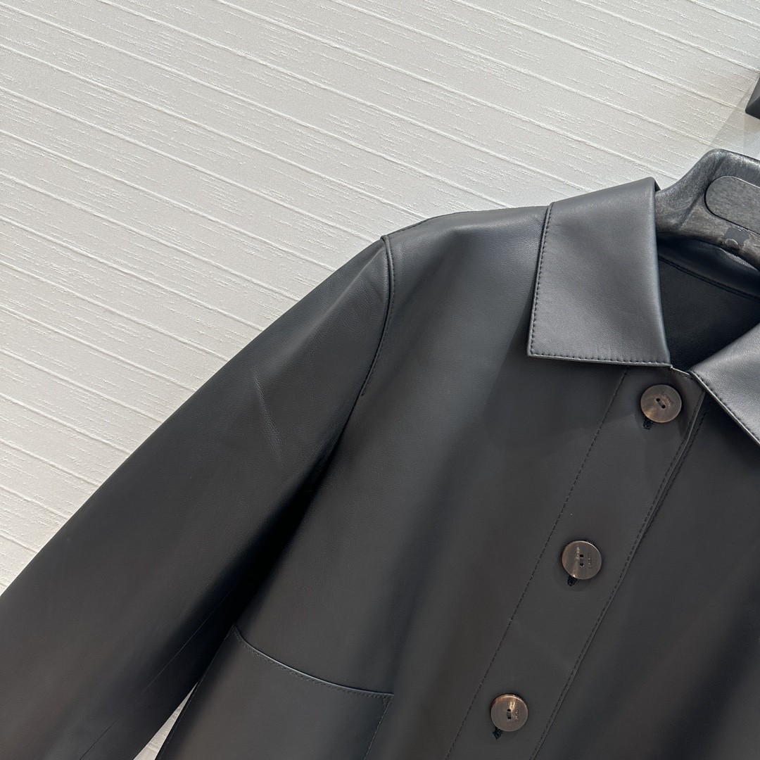 [LOEWE-로에베 ]로에베 턴업 레더 크롭 자켓