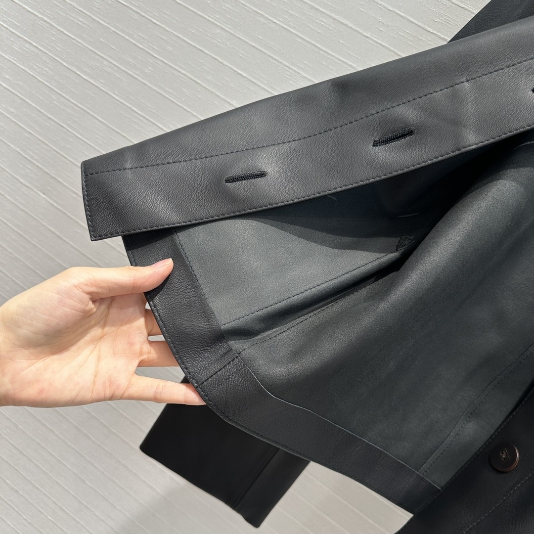 [LOEWE-로에베 ]로에베 턴업 레더 크롭 자켓