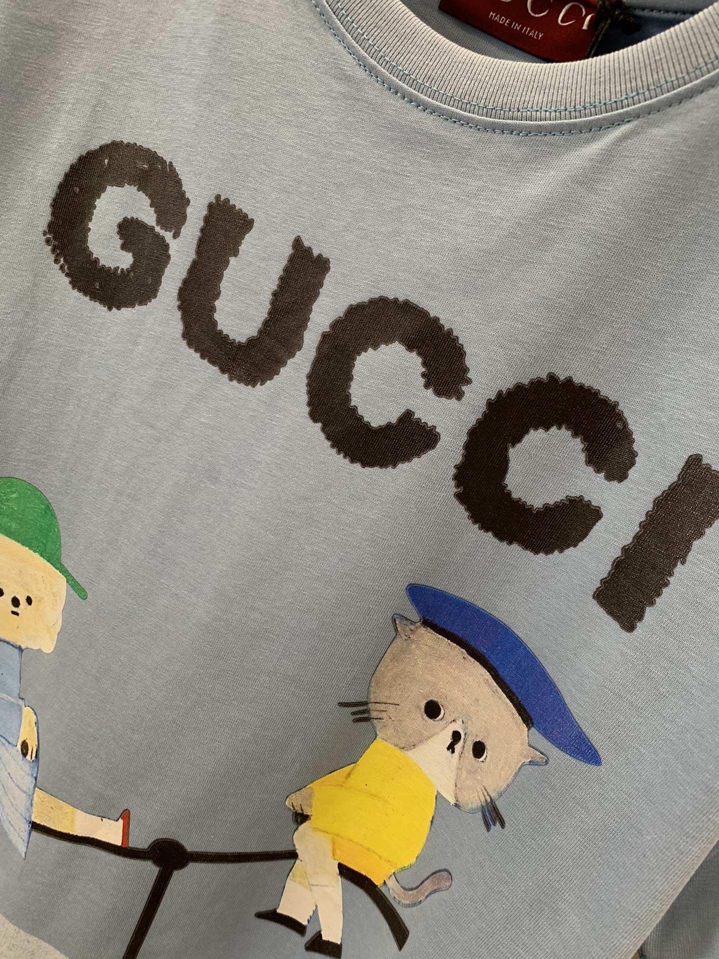 [GUCCI-구찌] 구찌 캐릭터 프린팅 반팔 티셔츠