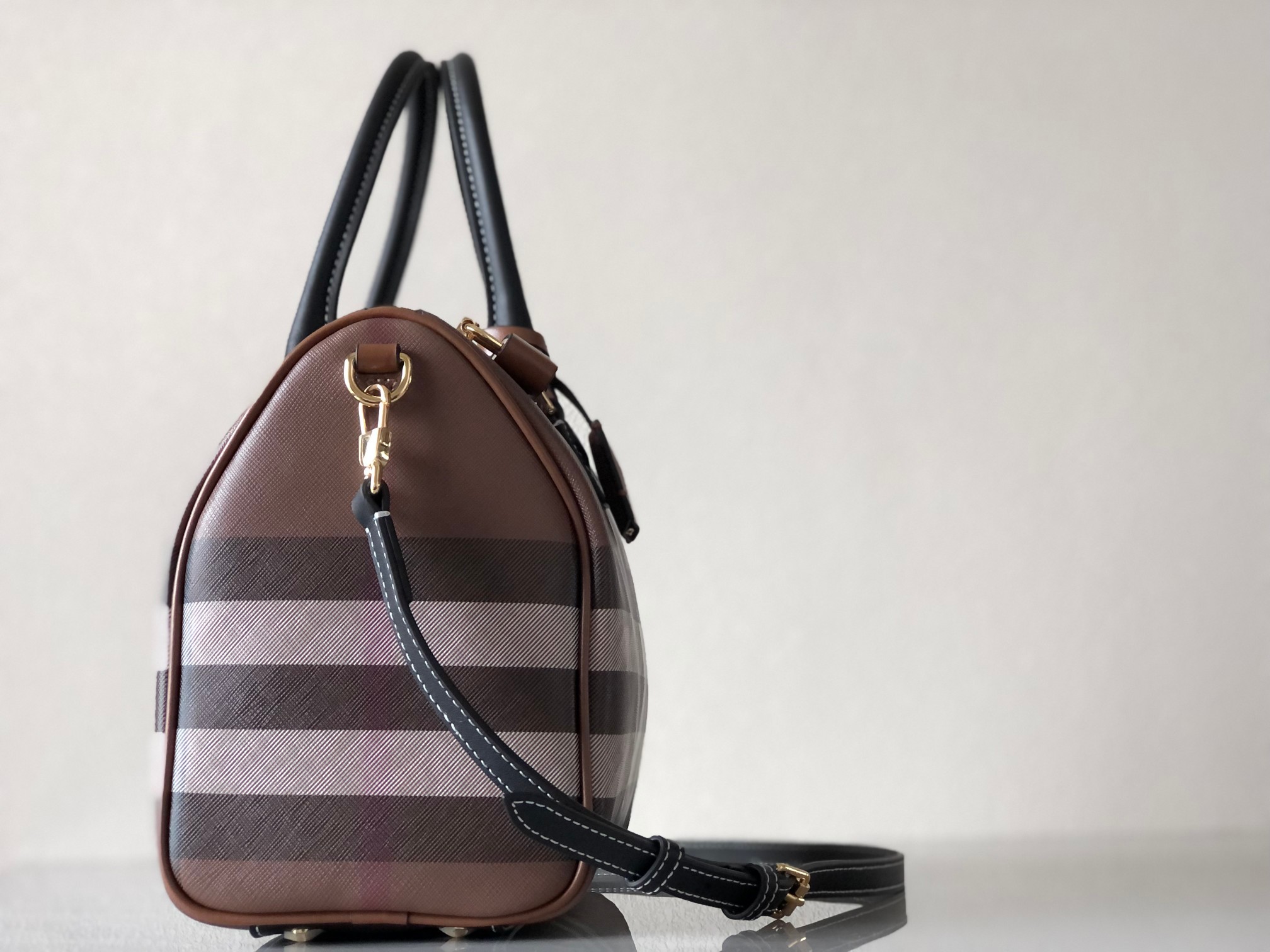 [BURBERRY-버버리] 버버리 체크 미니 볼링 토트 숄더백