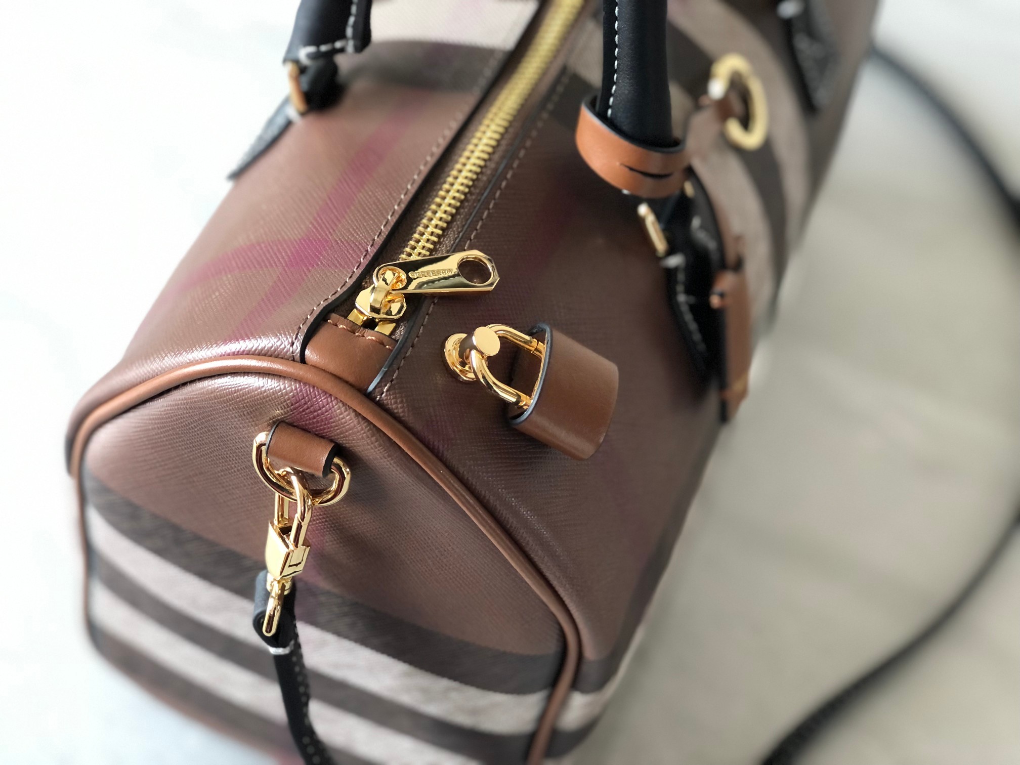 [BURBERRY-버버리] 버버리 체크 미니 볼링 토트 숄더백