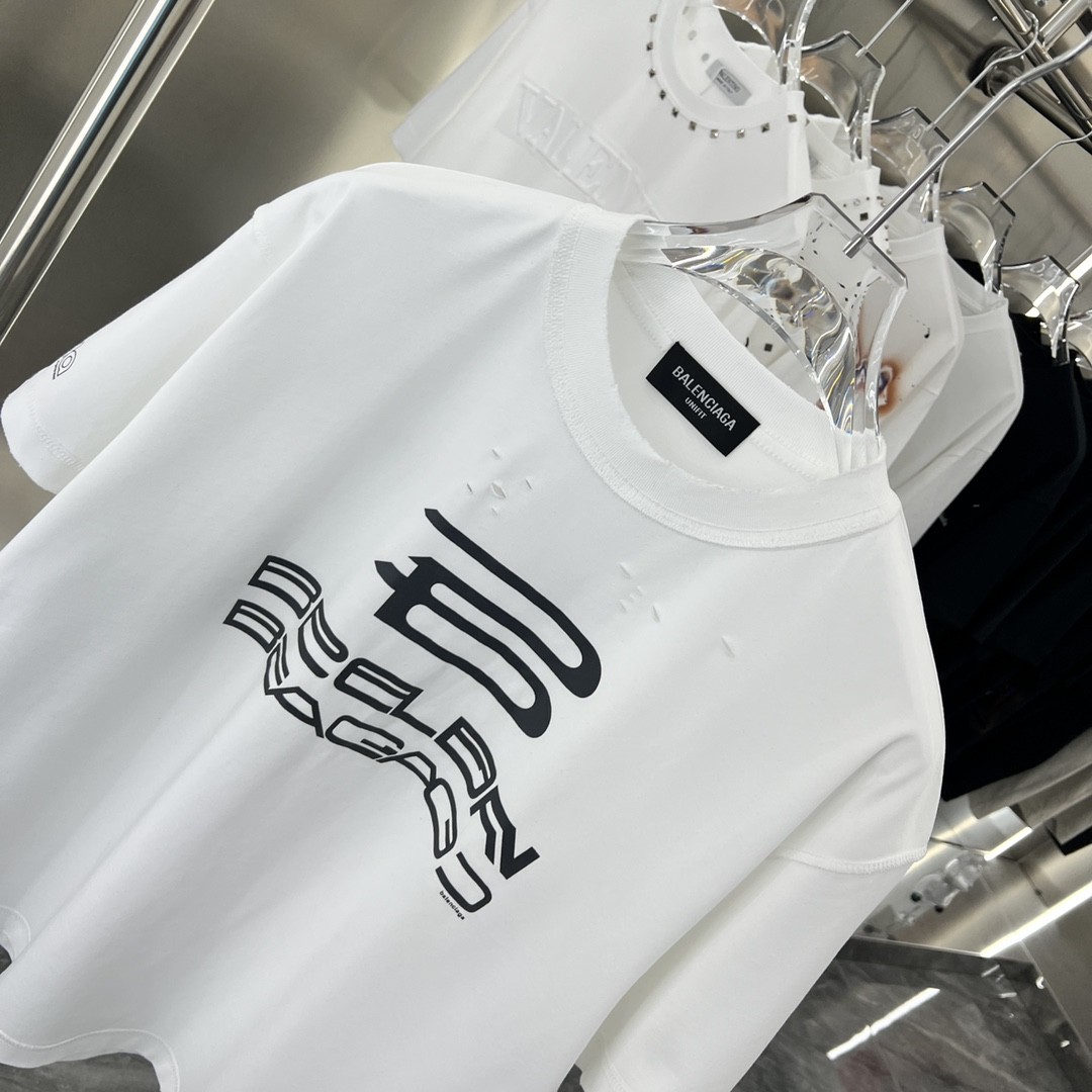 [BALENCIAGA-발렌시아가  ] 발렌시아가 2024 디스아트워크 프린팅 반팔티