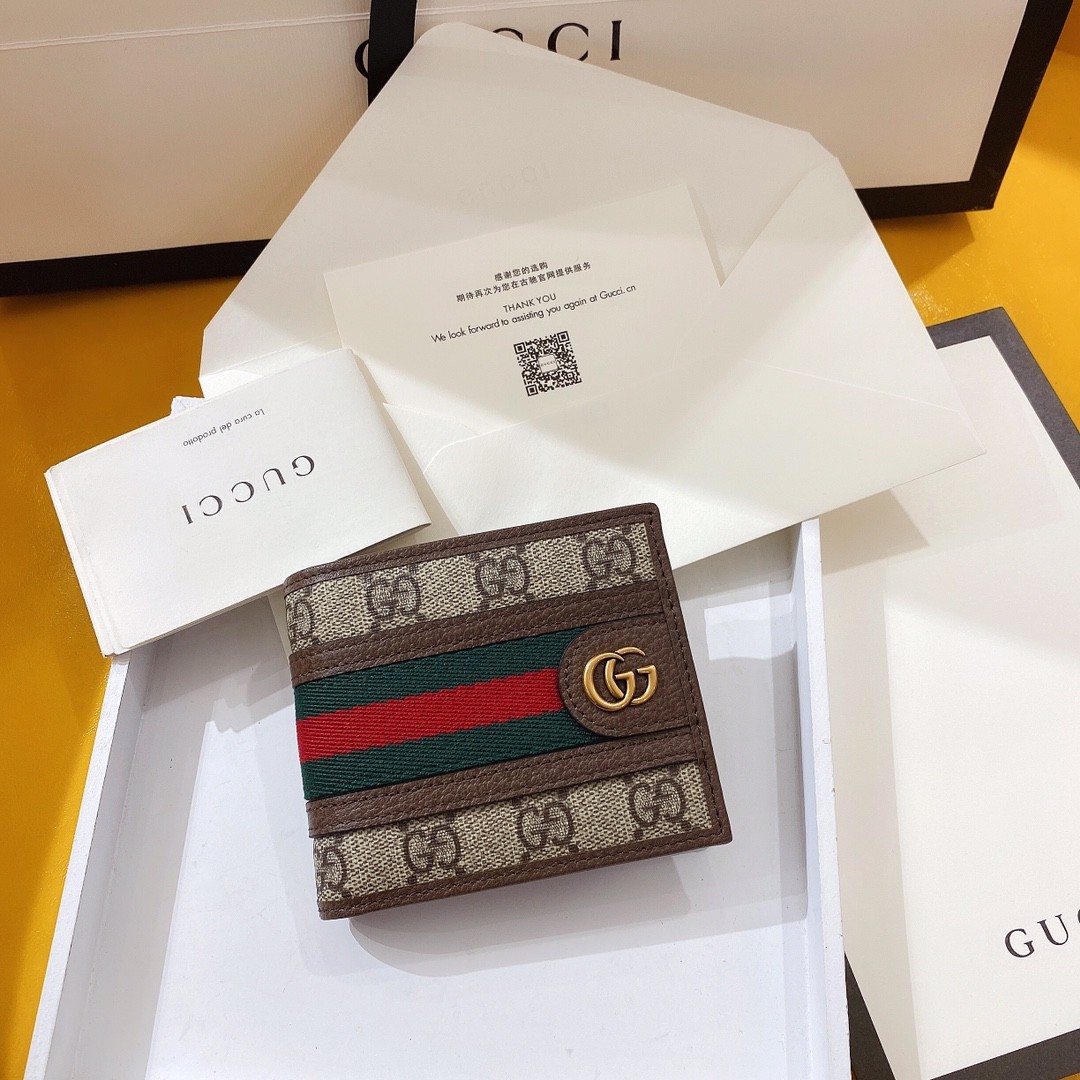 [GUCCI-구찌] 구찌 오피디아 GG 수프림 캔버스 반지갑