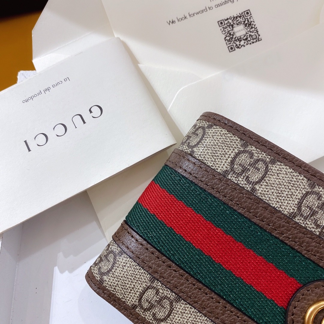 [GUCCI-구찌] 구찌 오피디아 GG 수프림 캔버스 반지갑
