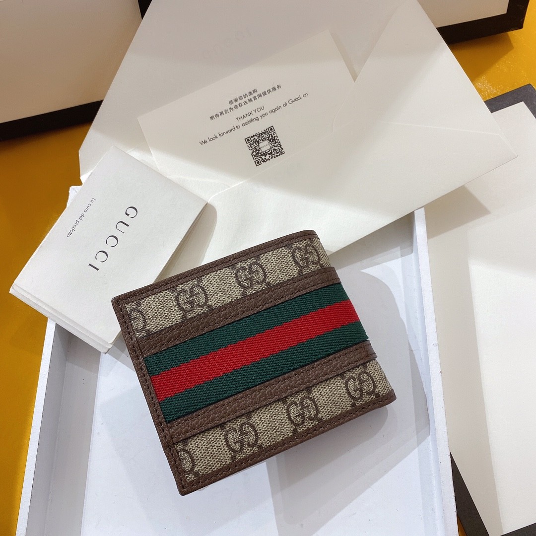 [GUCCI-구찌] 구찌 오피디아 GG 수프림 캔버스 반지갑