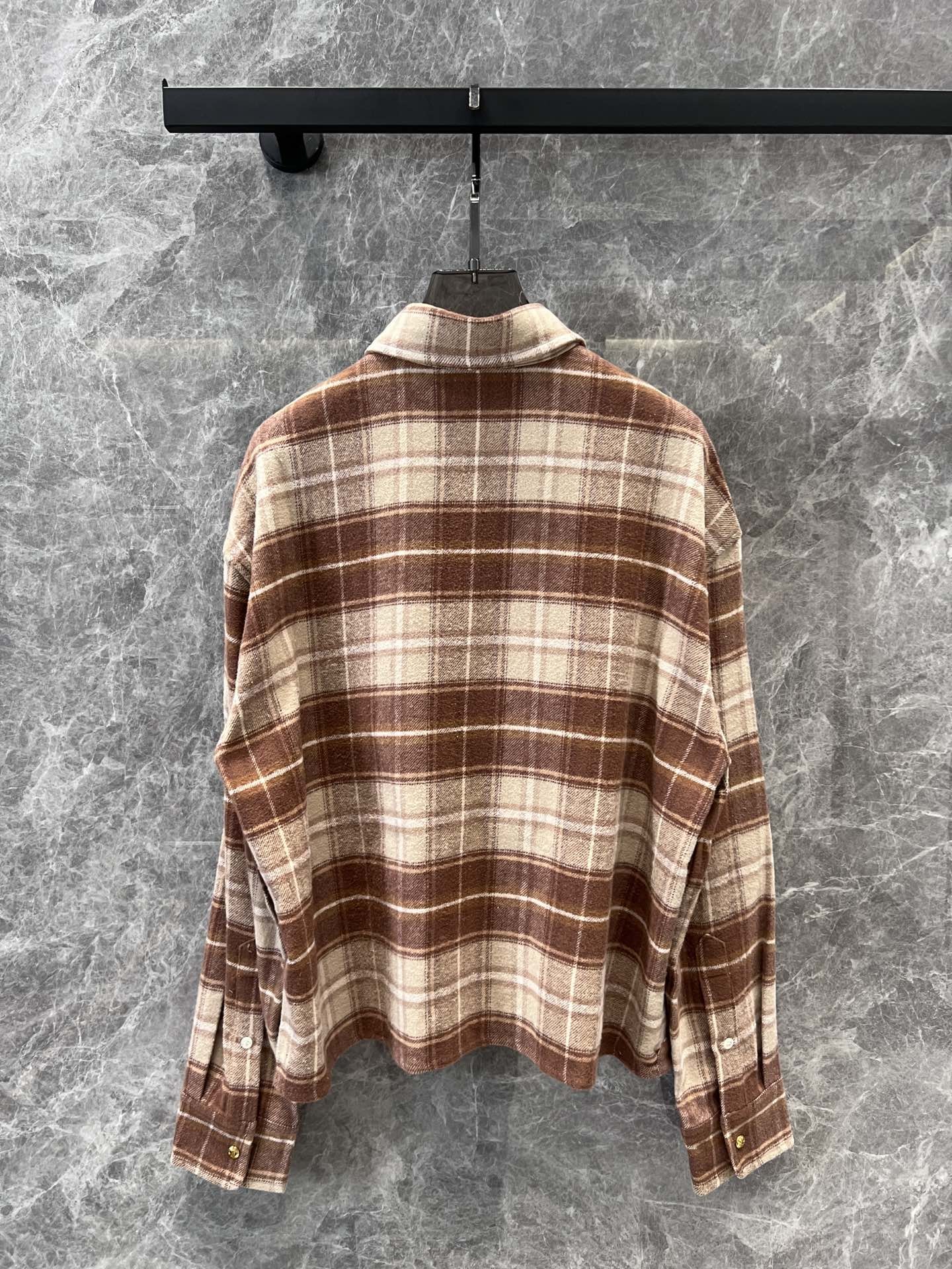 [MIUMIU-미우미우] 미우미우 체크 남방 셔츠