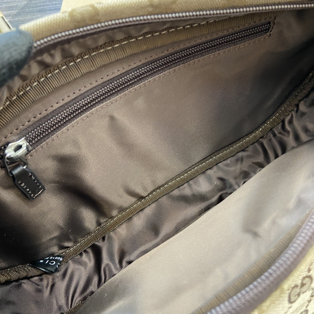 [GUCCI-구찌] 구찌 GG 캔버스 벨트백 브라운 802096