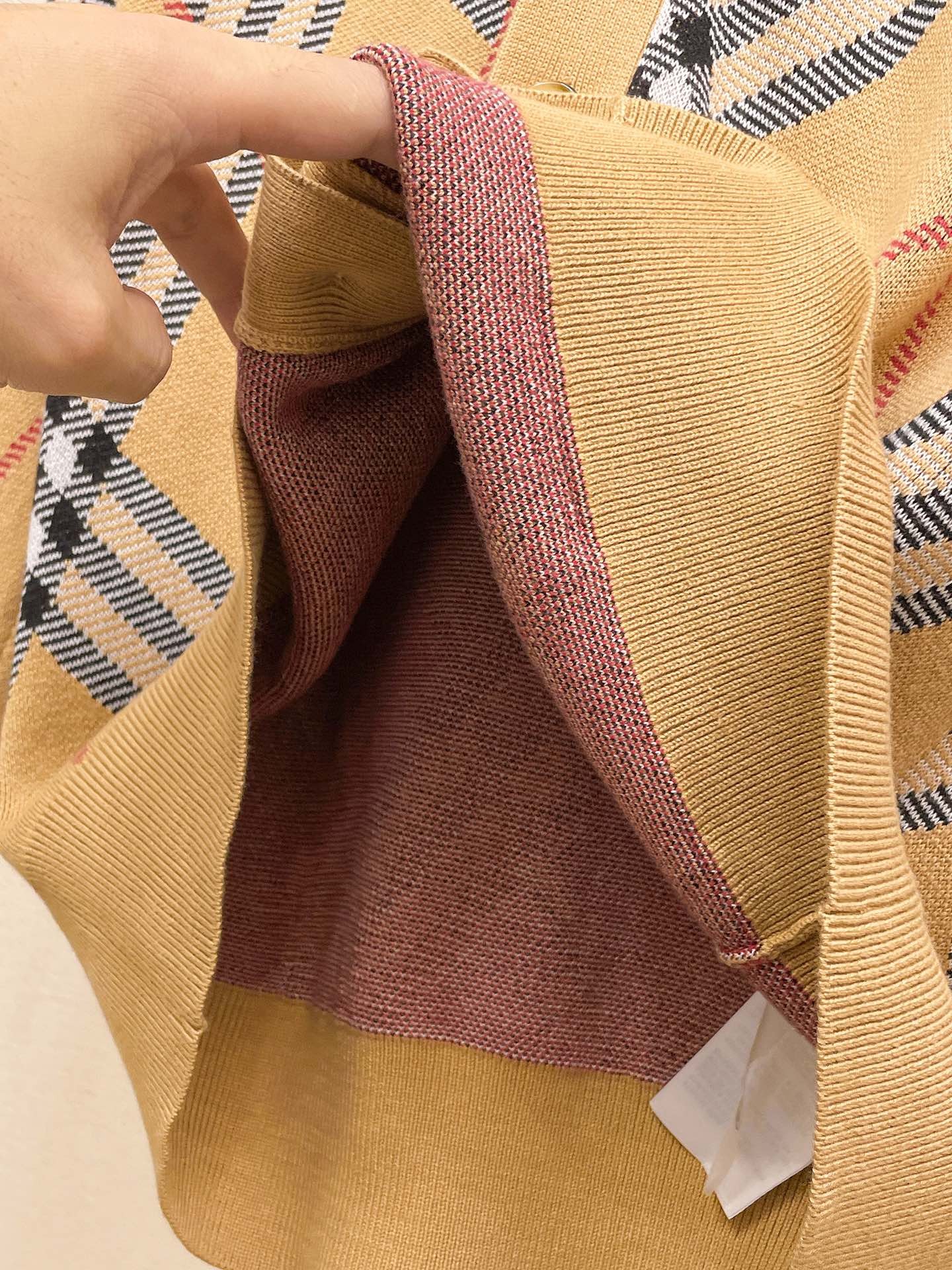 [BURBERRY-버버리] 버버리 여성용 갈색 체크 니트 가디건