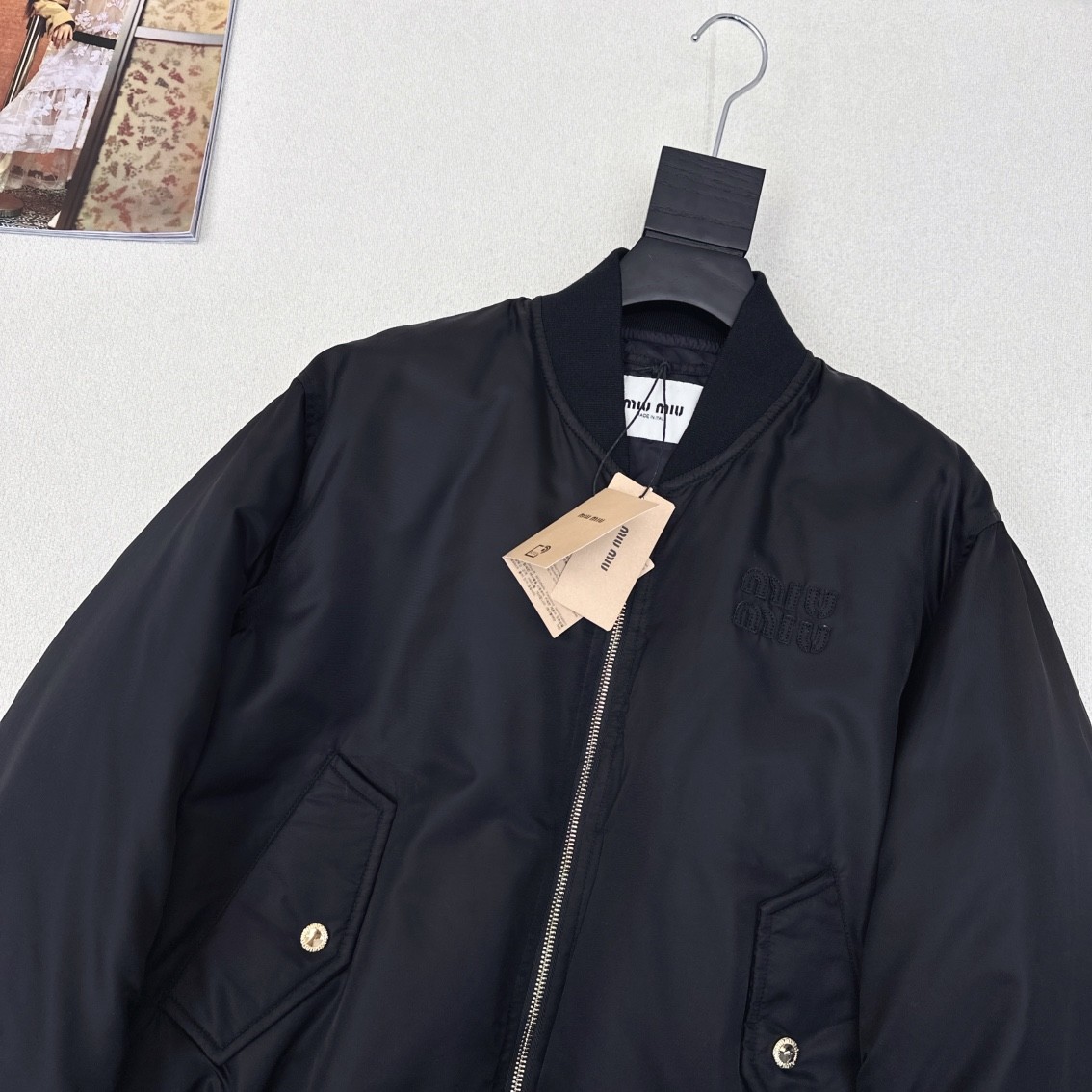 [MIU MIU-미우미우] 미우미우 블랙 봄버 자켓