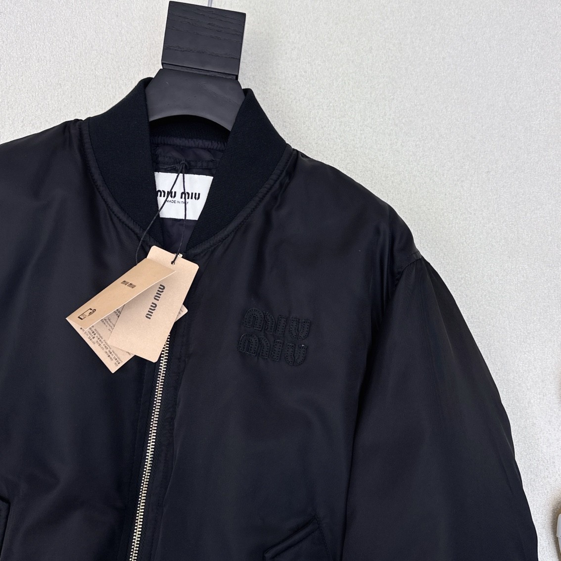 [MIU MIU-미우미우] 미우미우 블랙 봄버 자켓