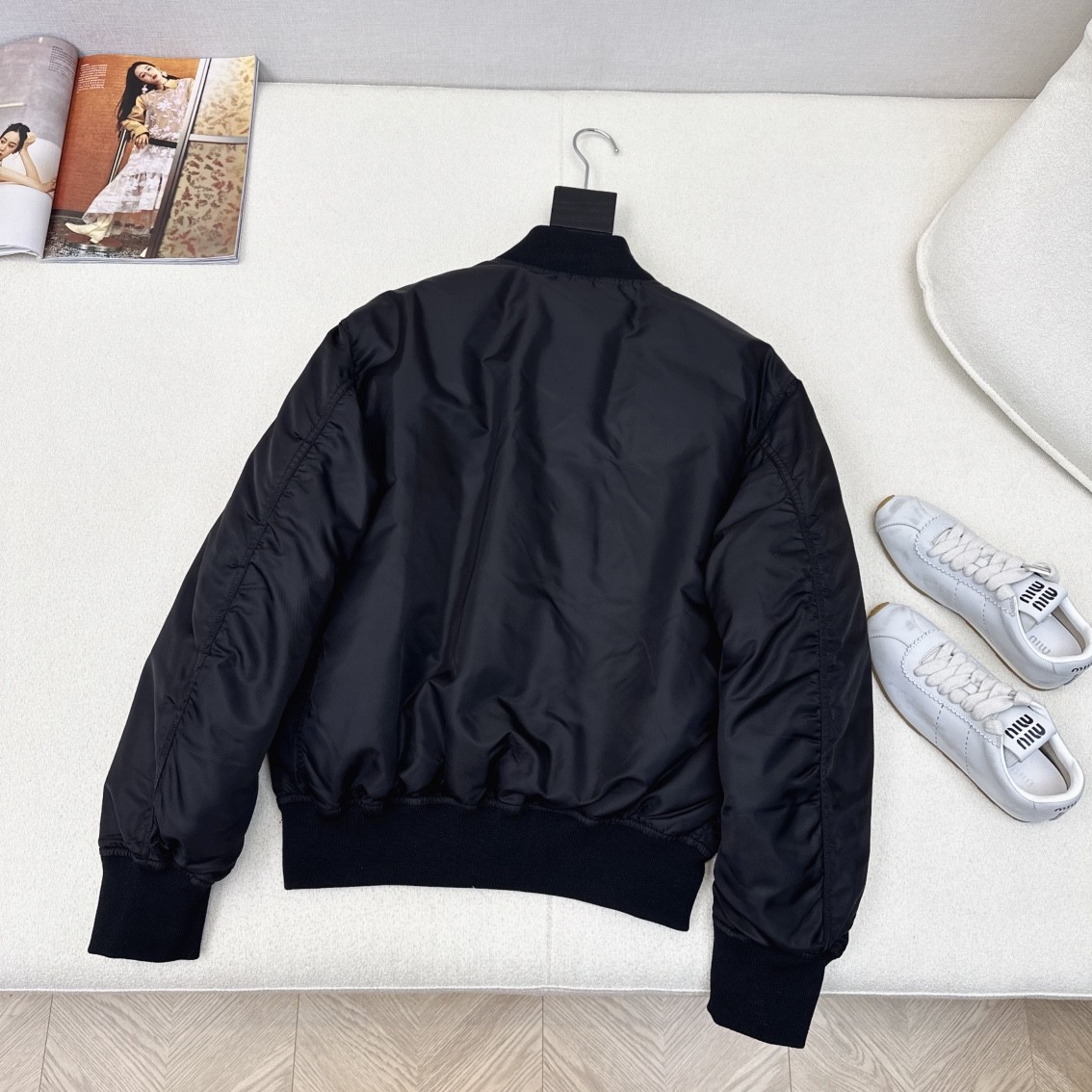 [MIU MIU-미우미우] 미우미우 블랙 봄버 자켓