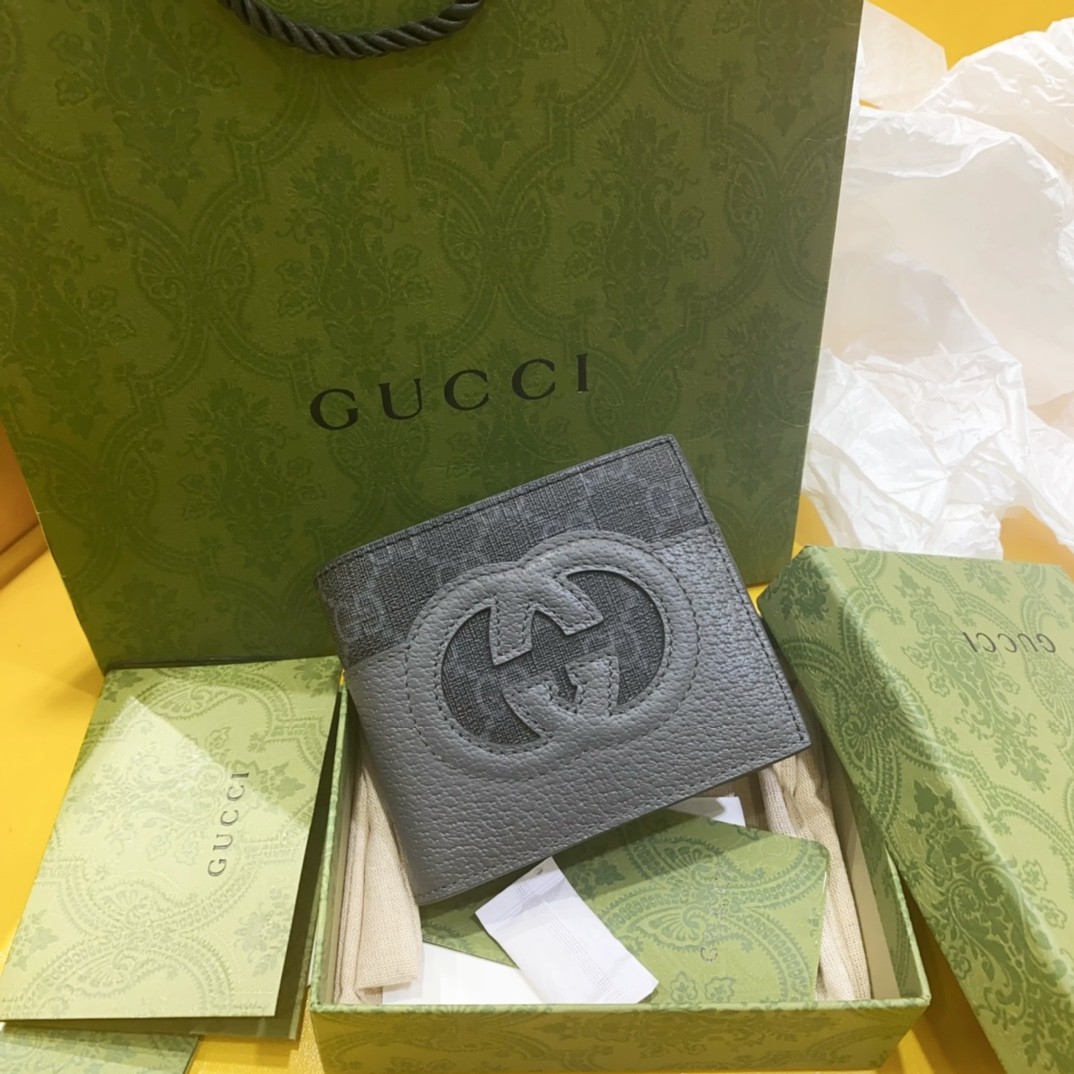 [GUCCI-구찌] 구찌 남성 GG 반지갑 블랙