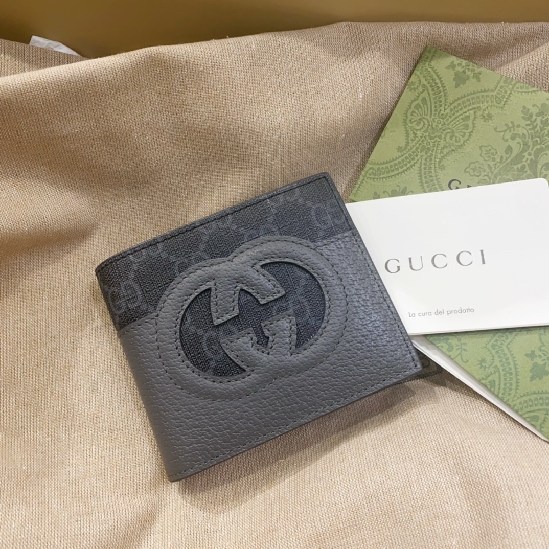 [GUCCI-구찌] 구찌 남성 GG 반지갑 블랙