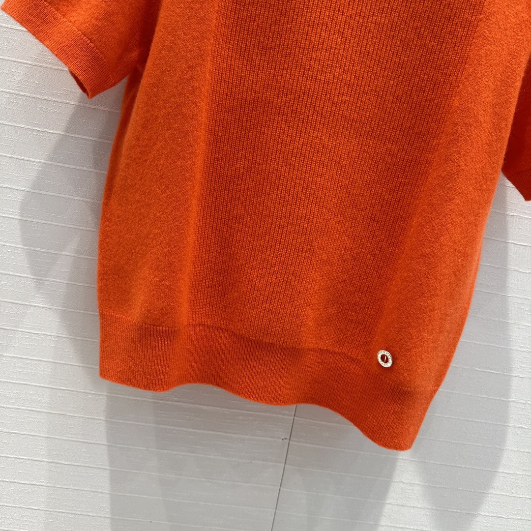 [HERMES-에르메스]  에르메스  반팔 니트 레드