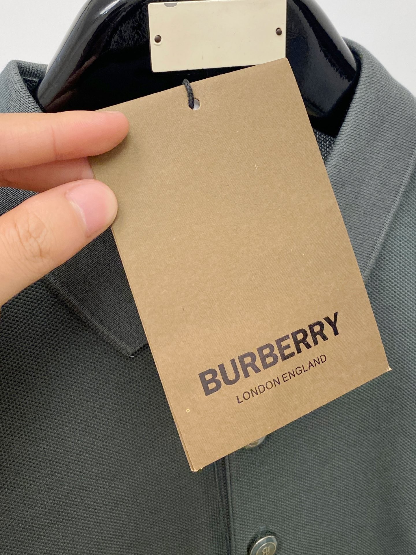 [BURBERRY-버버리] 버버리 자수 피케 코튼 폴로 셔츠