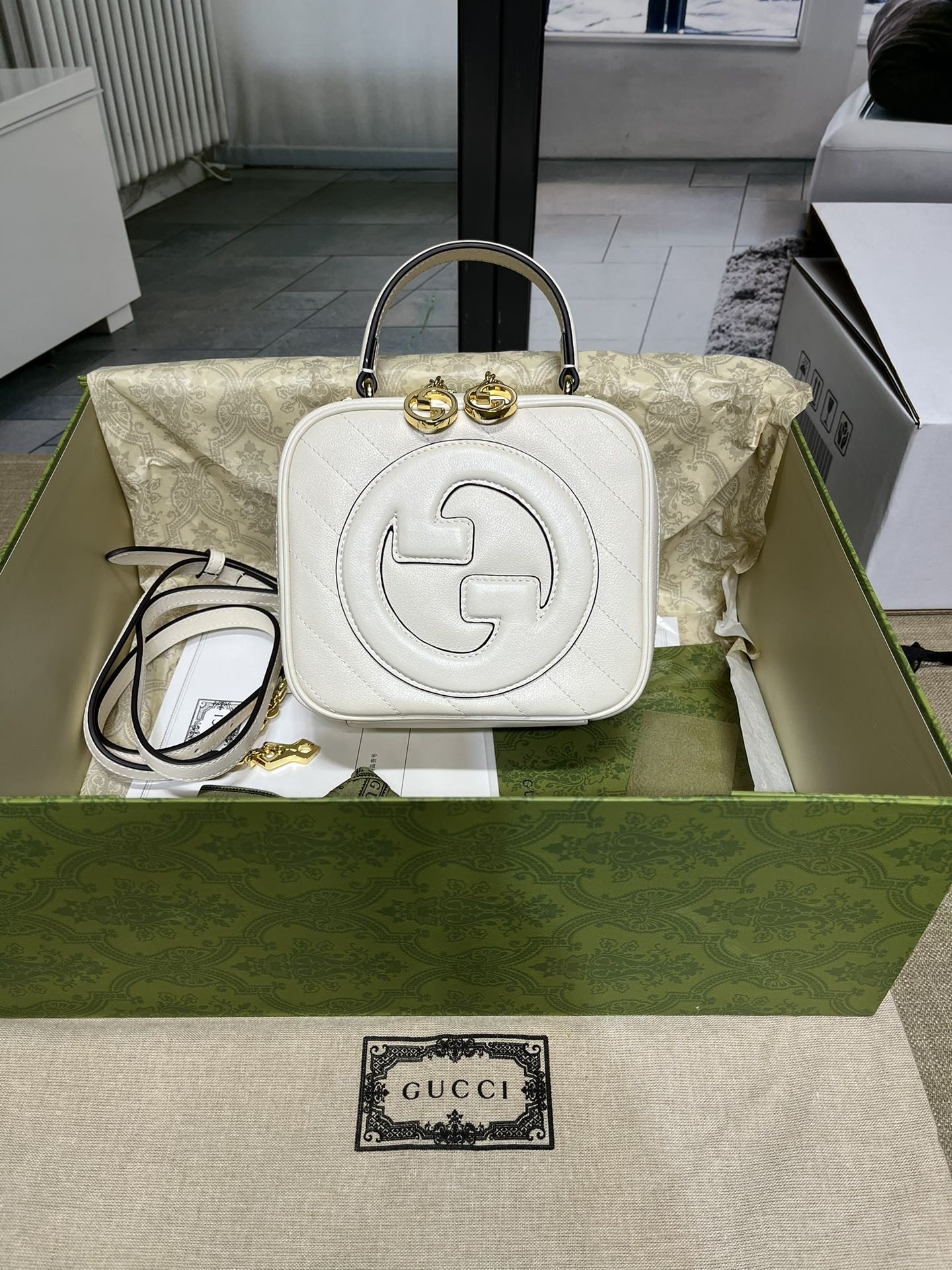 [GUCCI -구찌] 구찌 블론디 탑 핸들백