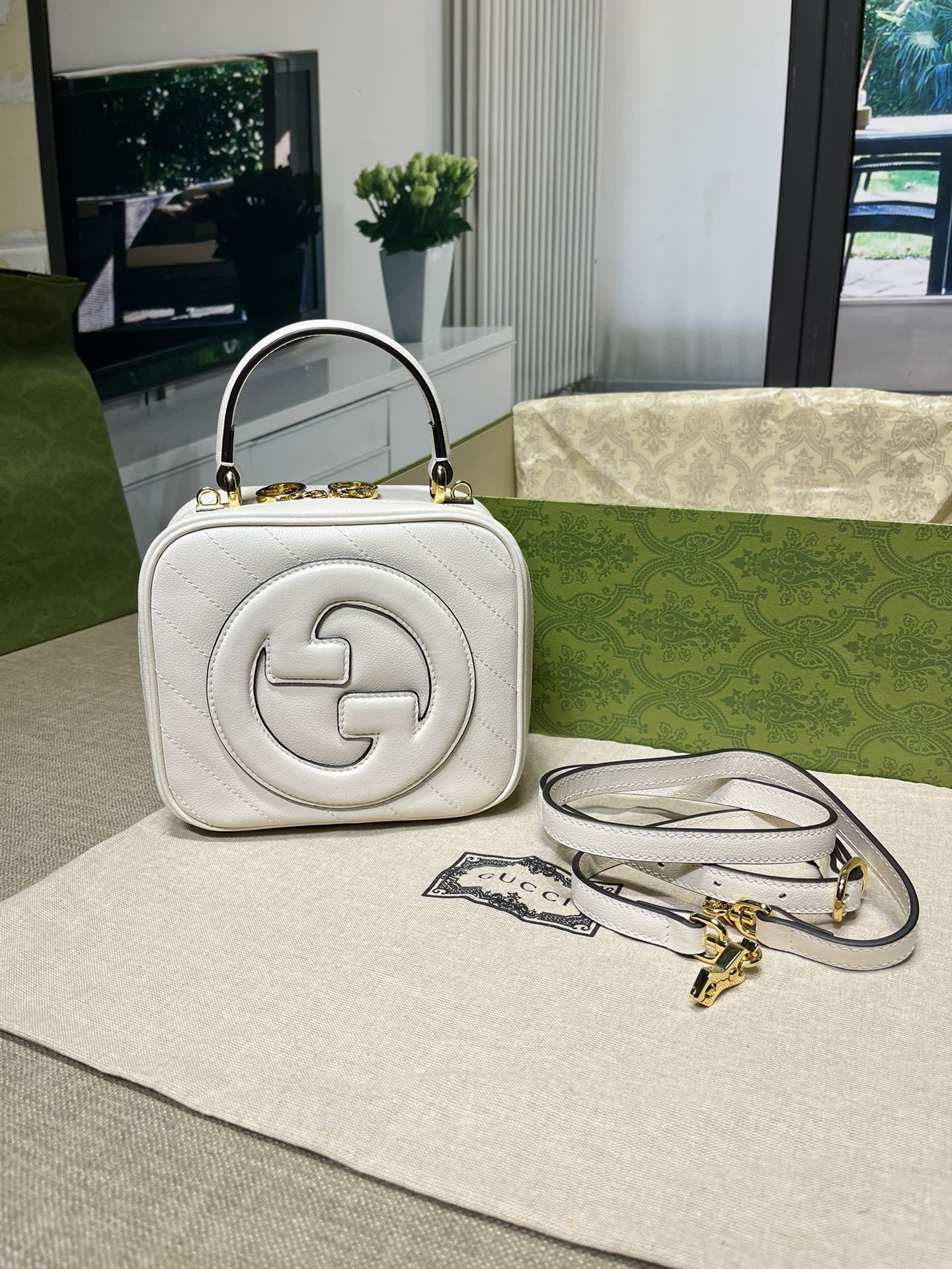 [GUCCI -구찌] 구찌 블론디 탑 핸들백