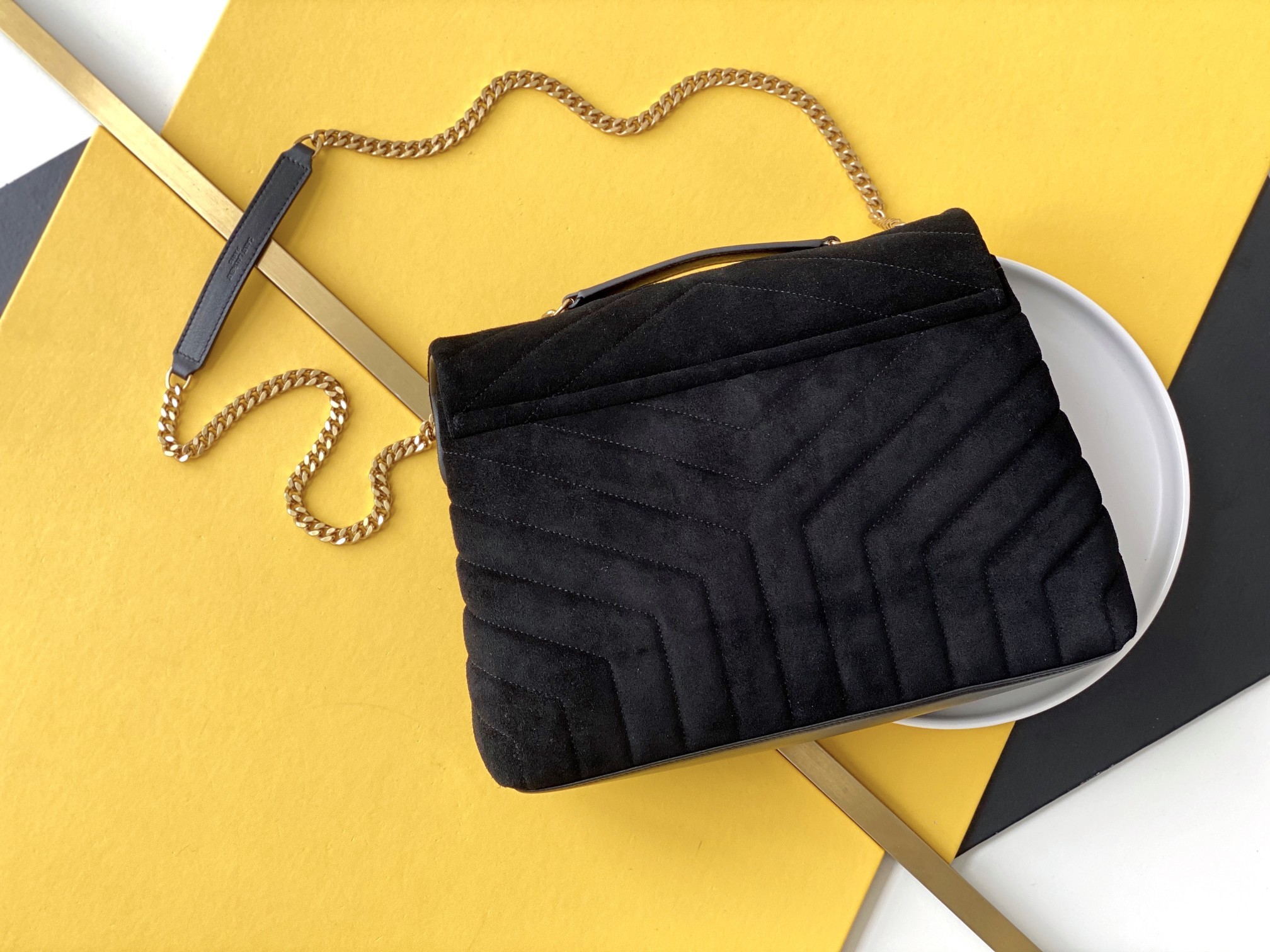 세인트로랑 선셋 모노그램 사첼백 미듐