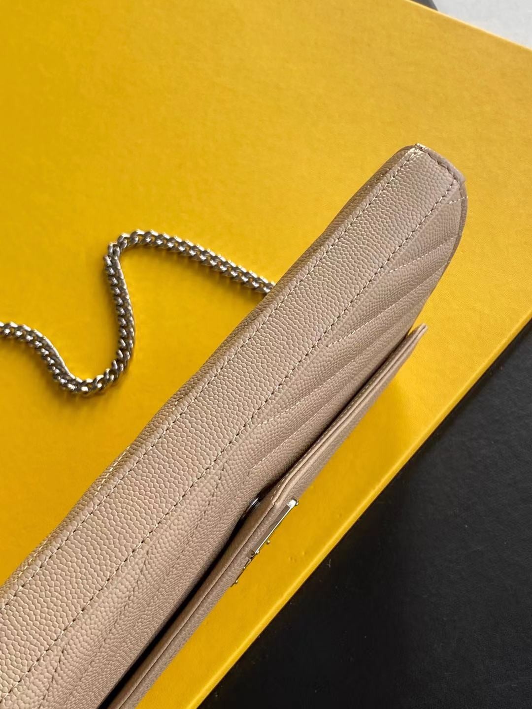 세인트로랑 YSL 로고 모노그램 체인 숄더백 베이지 (블랙은장)