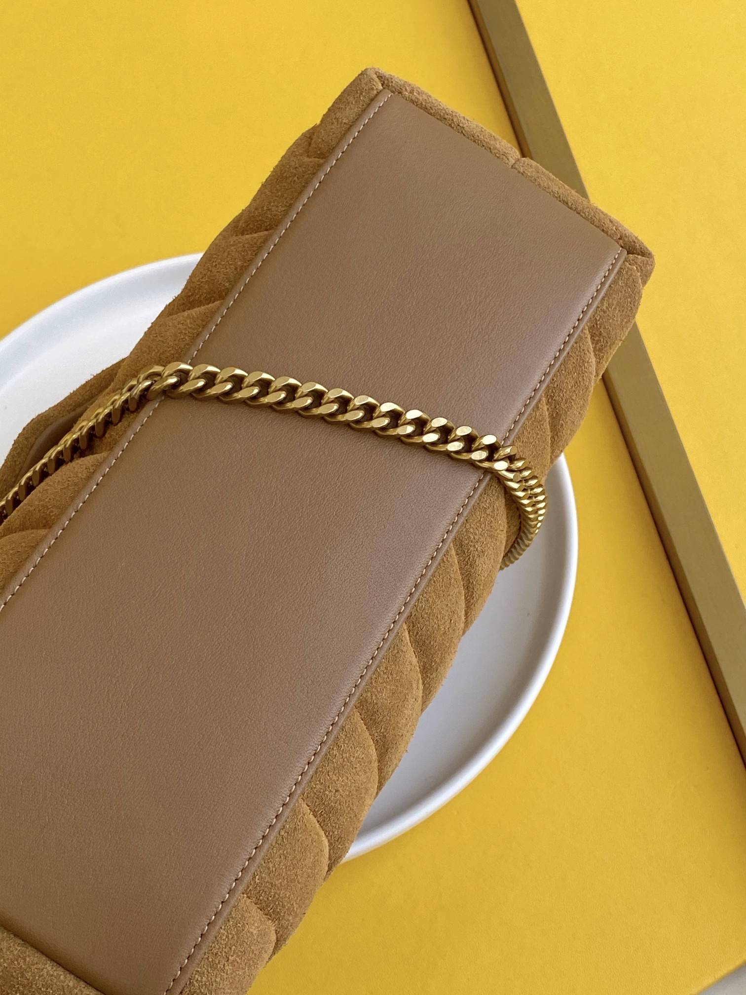 세인트로랑 루루 숄더백 브라운 금장 (25cm)