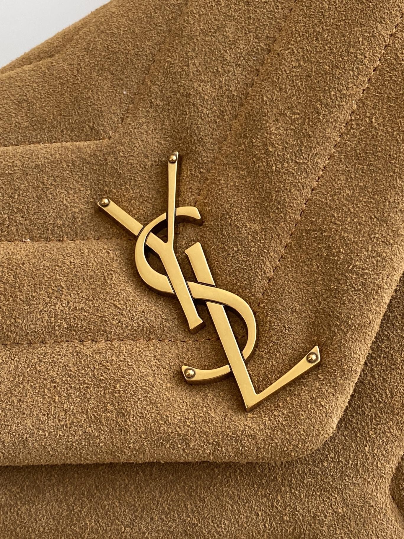 세인트로랑 루루 숄더백 브라운 금장 (25cm)